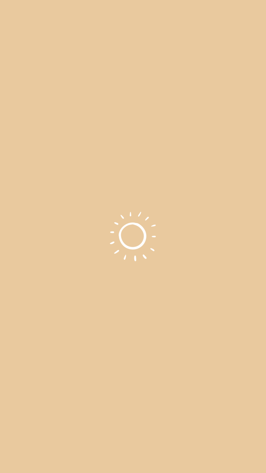 A simple sun graphic on a light brown background - Minimalist