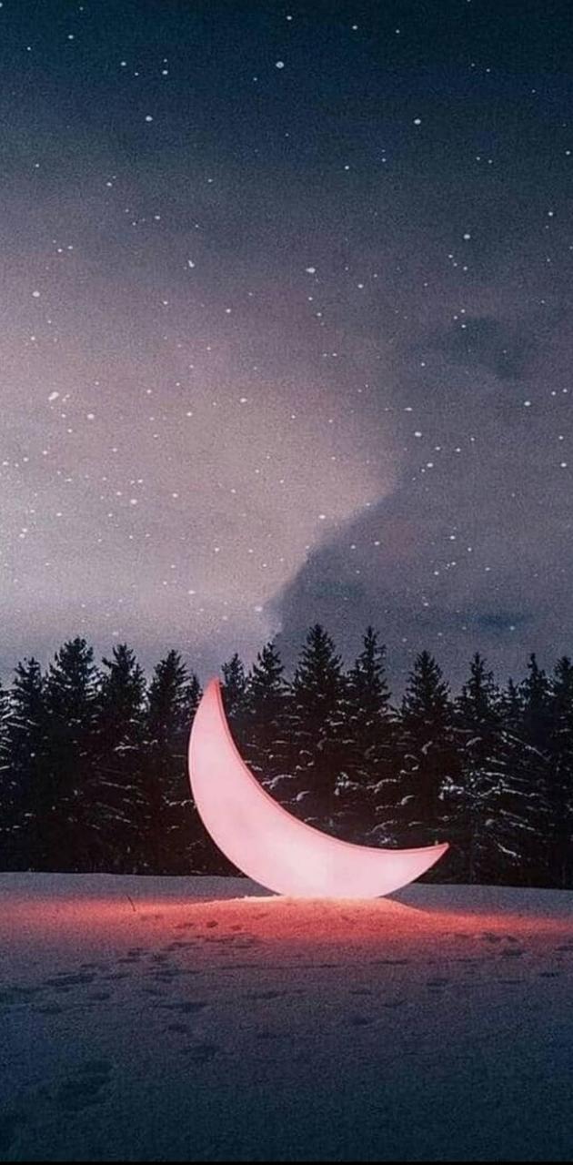 Pink moon wallpaper