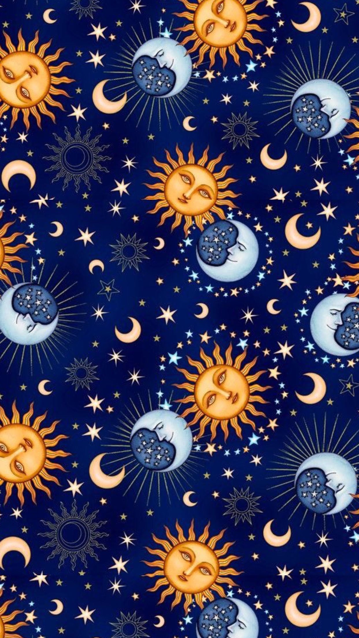 Sun and moon wallpaper for your phone or desktop background - Moon, pattern, sunlight, sun, Goblincore
