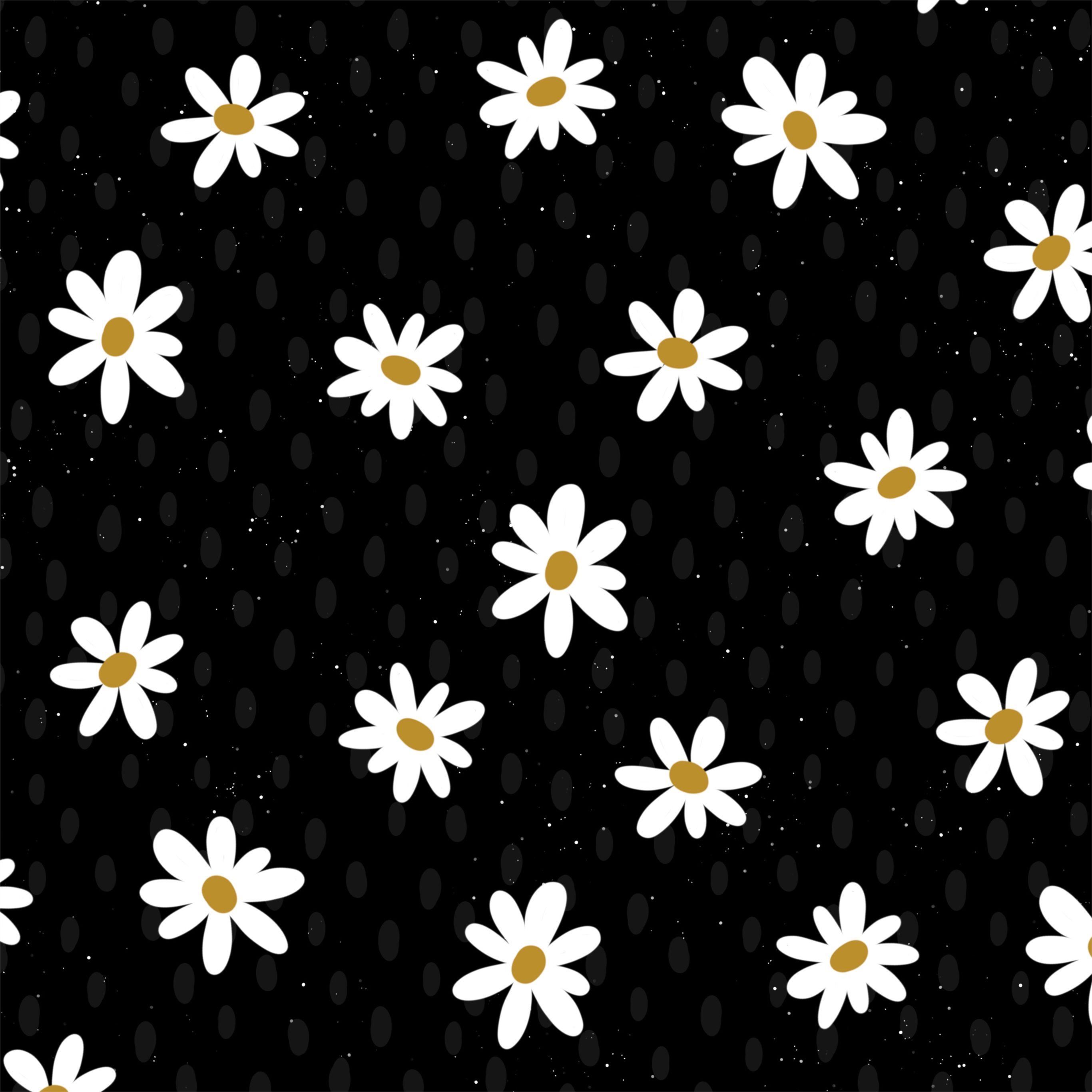 daisy flower pattern abstract 4k iPad Pro Wallpaper Free Download