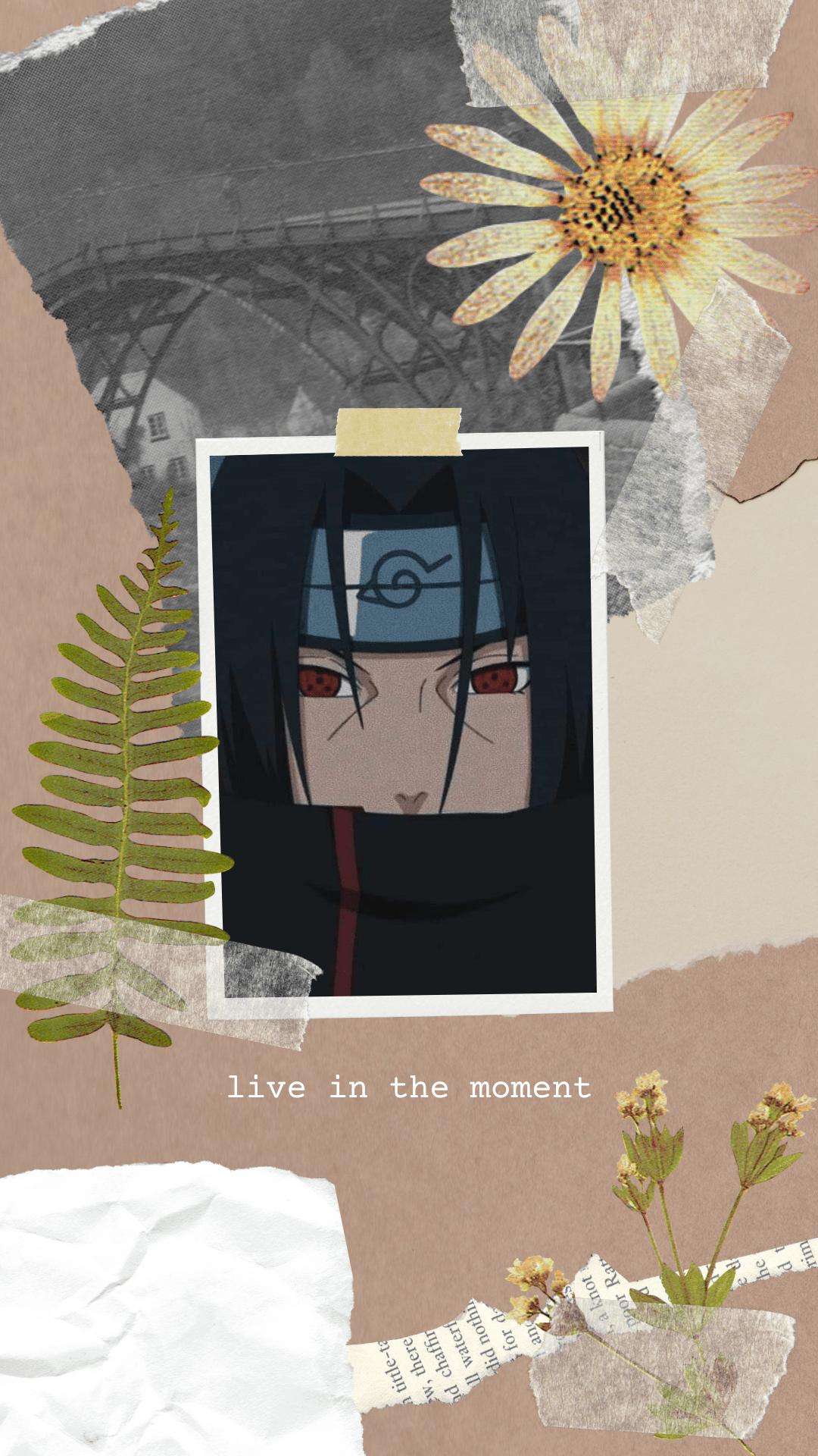 IPhone wallpaper anime aesthetic naruto itachi live in the moment - Naruto