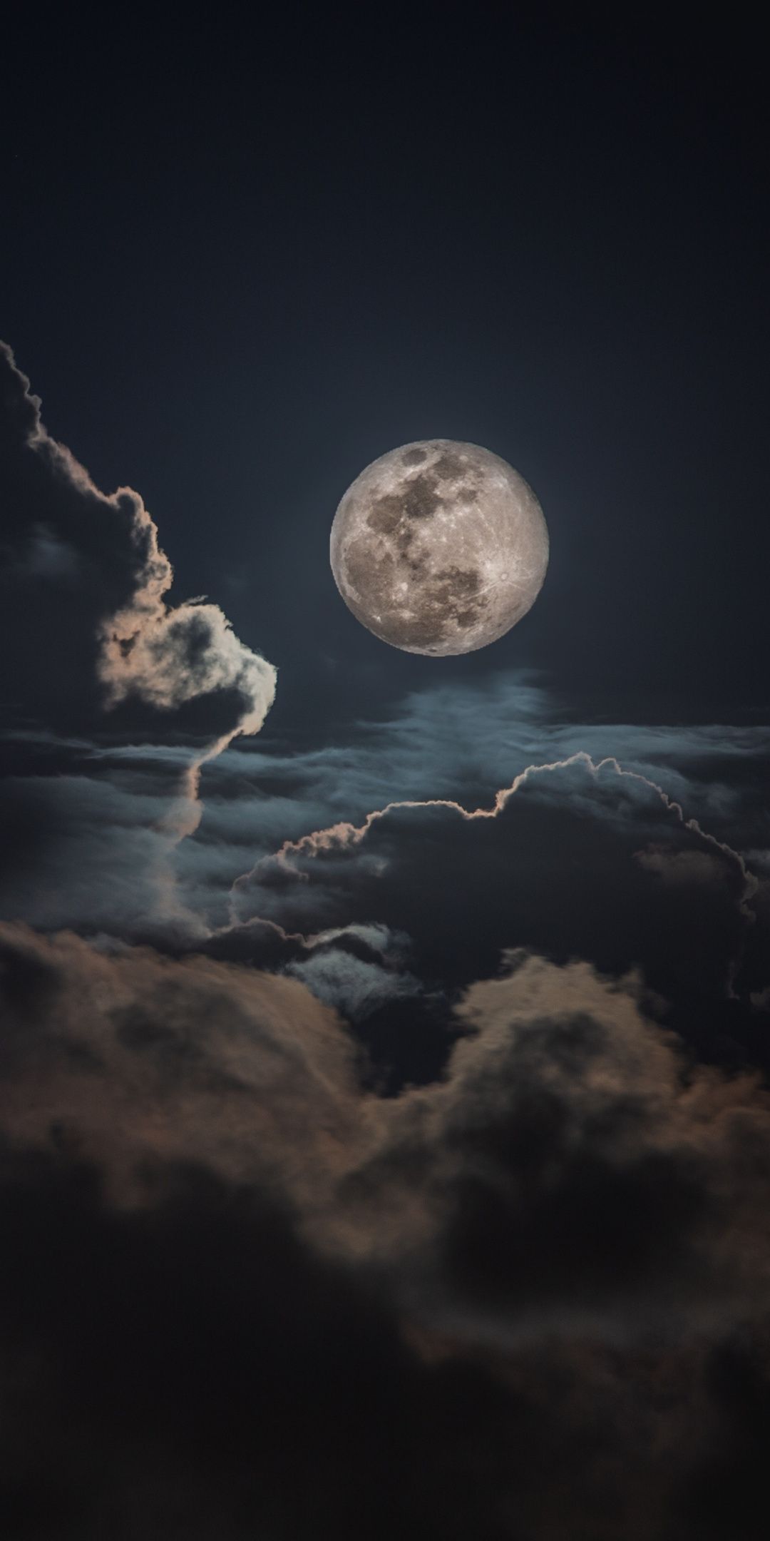 Full moon in the sky with clouds - Moon