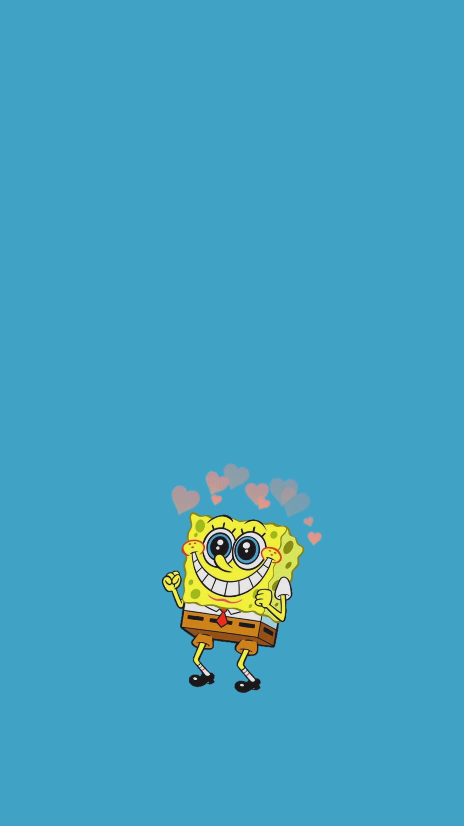 Aesthetic Blue Spongebob Wallpaper