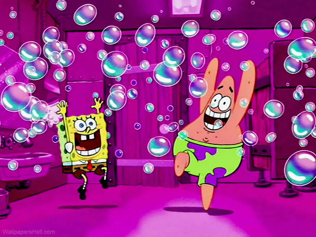 Sponge bob and patrick in the bathroom - SpongeBob