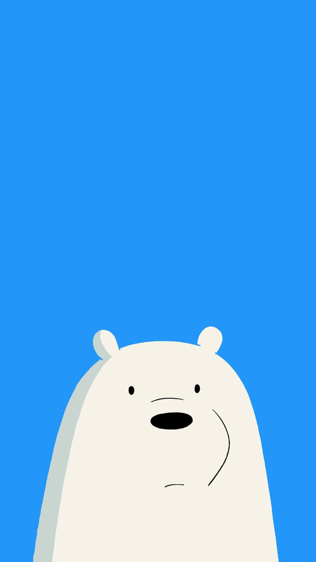 Download Ice Bear We Bare Bears Blue Aesthetic Wallpaper