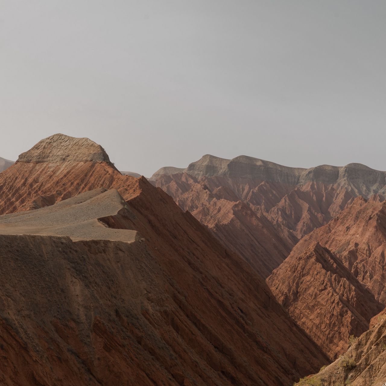 Download wallpaper 1280x1280 mountains, brown, landscape, nature ipad, ipad ipad mini for parallax HD background