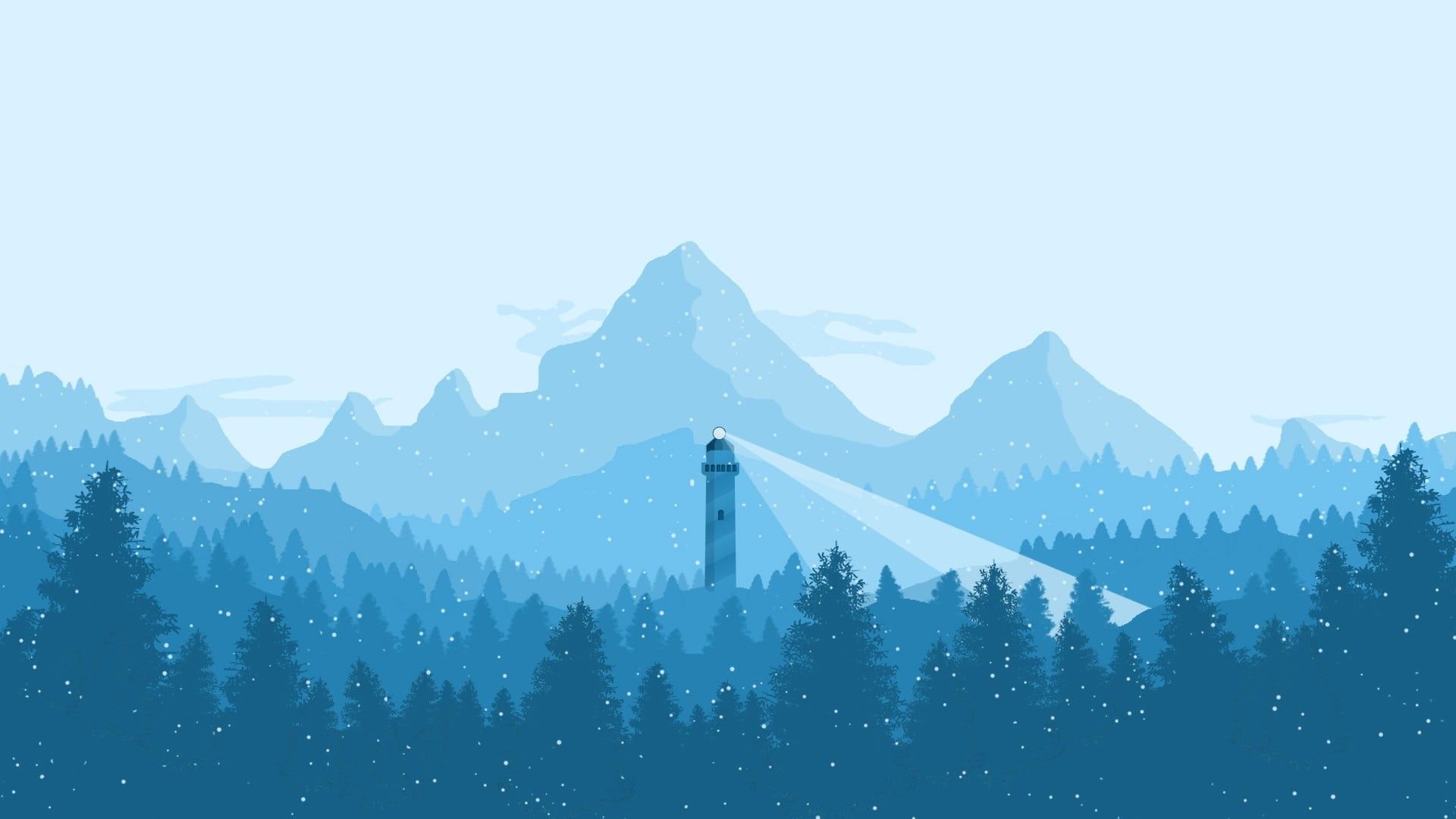 Wallpaper / snow, tranquil scene, mountains, mountain range, tranquility, winter, snowcapped mountain, lighthouse, nature, mountain, cyan, copy space, outdoors, illustration free download