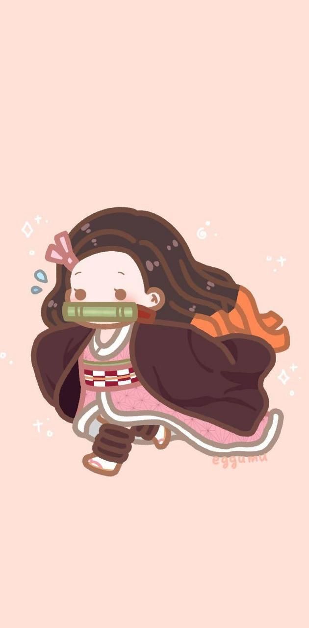 Anime girl with a knife in her hand - Nezuko