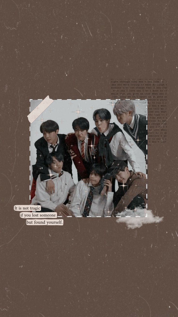 A collage of pictures with text on it - BTS