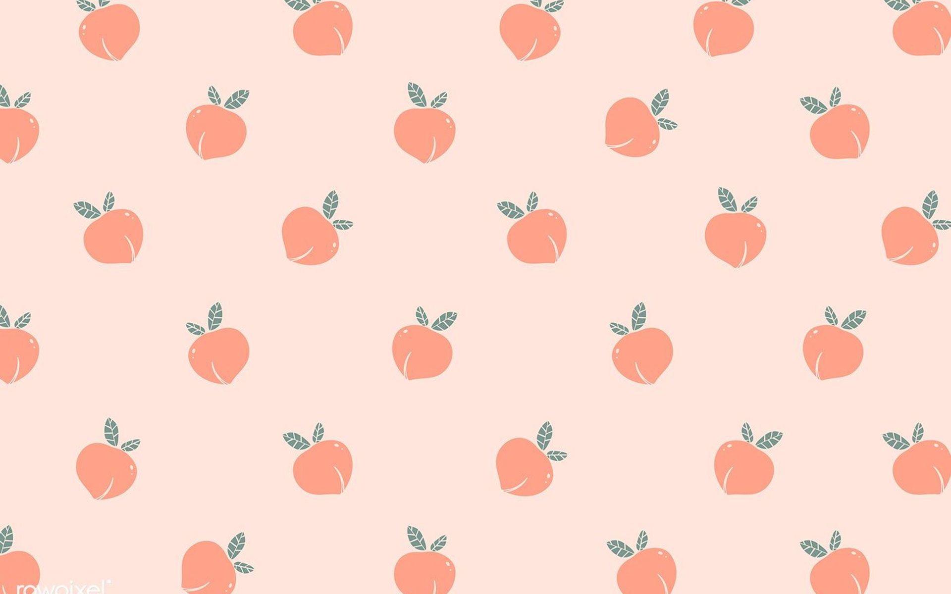 A pattern of peaches on pink background - Peach, fruit