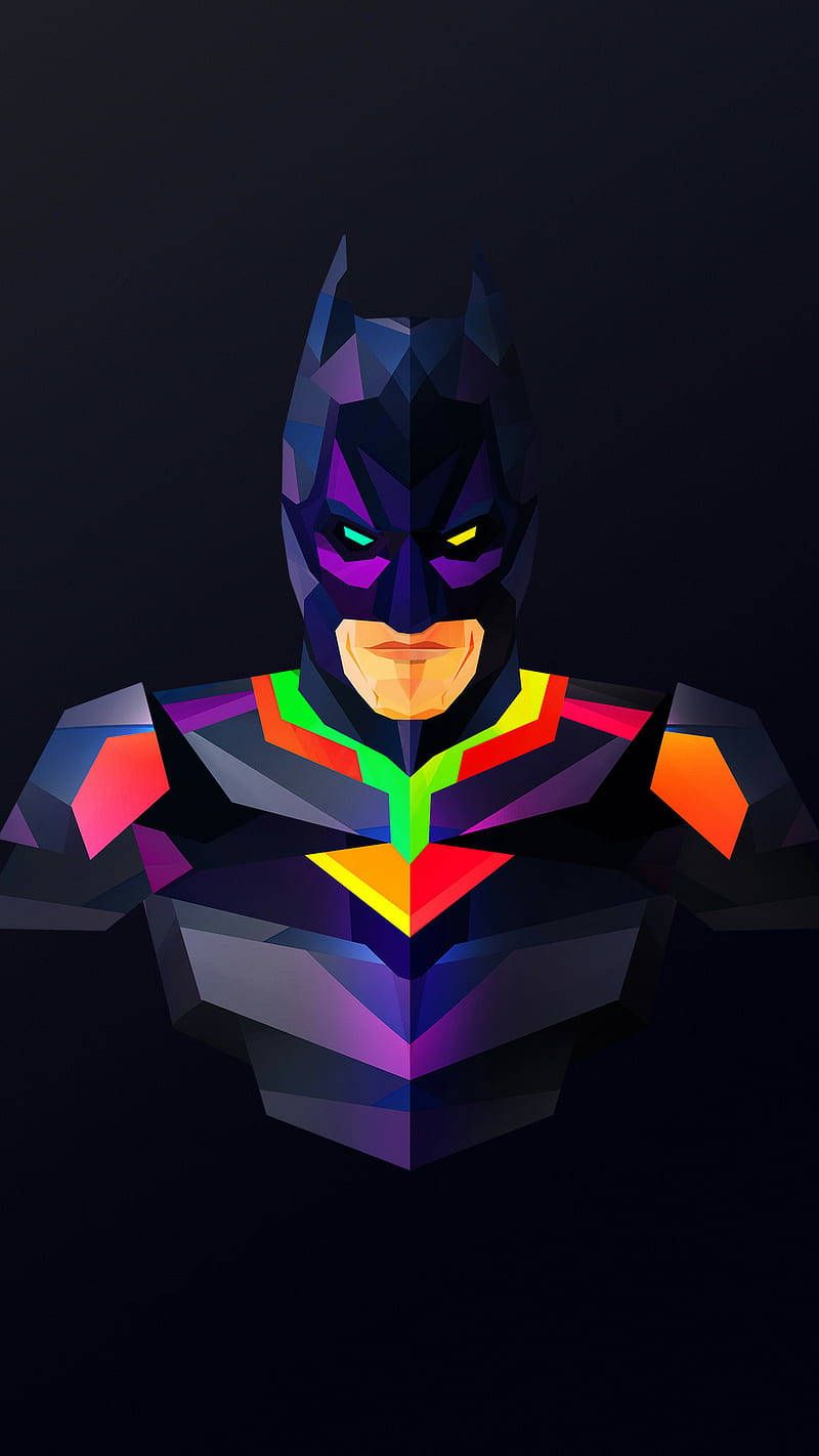 Download Colorful Batman Arkham iPhone Art Wallpaper