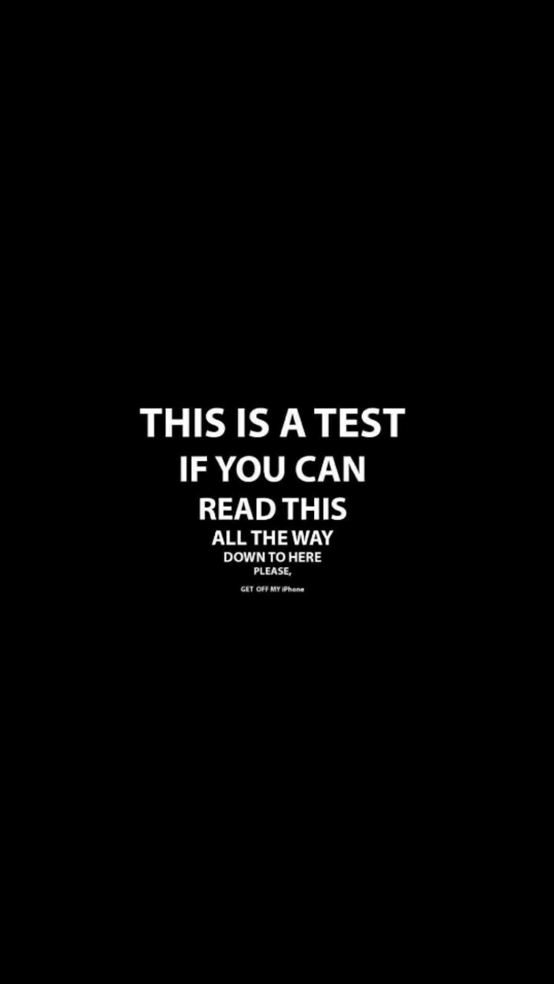 This is a test, if you can read this all the way down to here, please get off my back. - Fashion