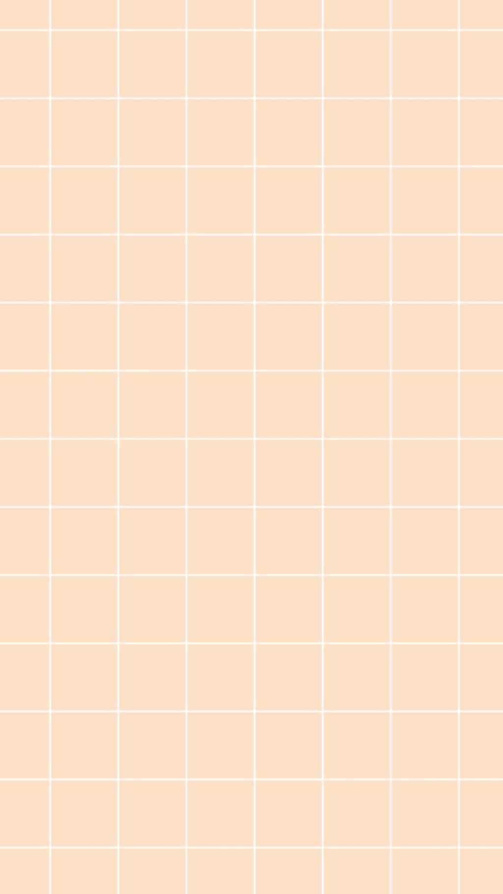 Download Peach Background White Grid Lines Wallpaper
