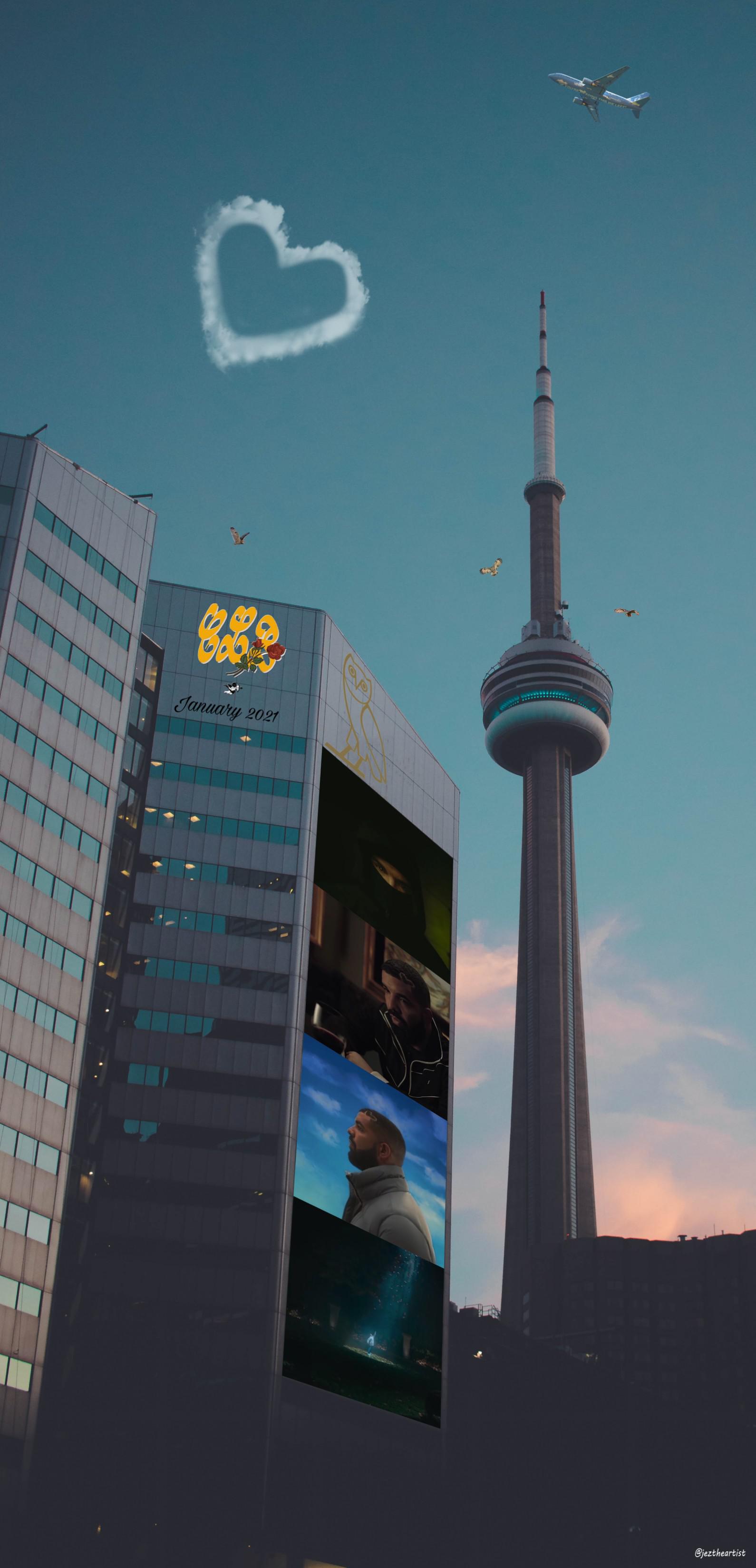 A billboard in Toronto displays the music video for Drake's 