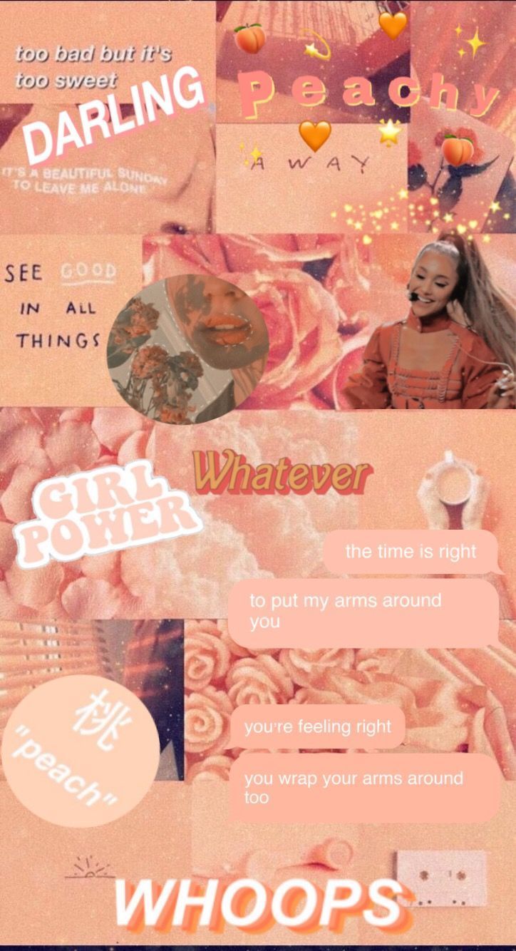 A collage of pictures with the words whops - Peach