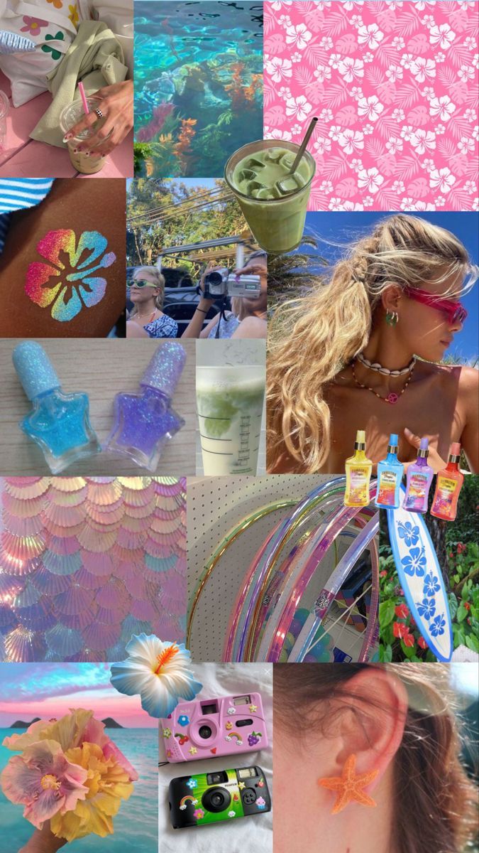 A collage of pictures with different things in them - Mermaid