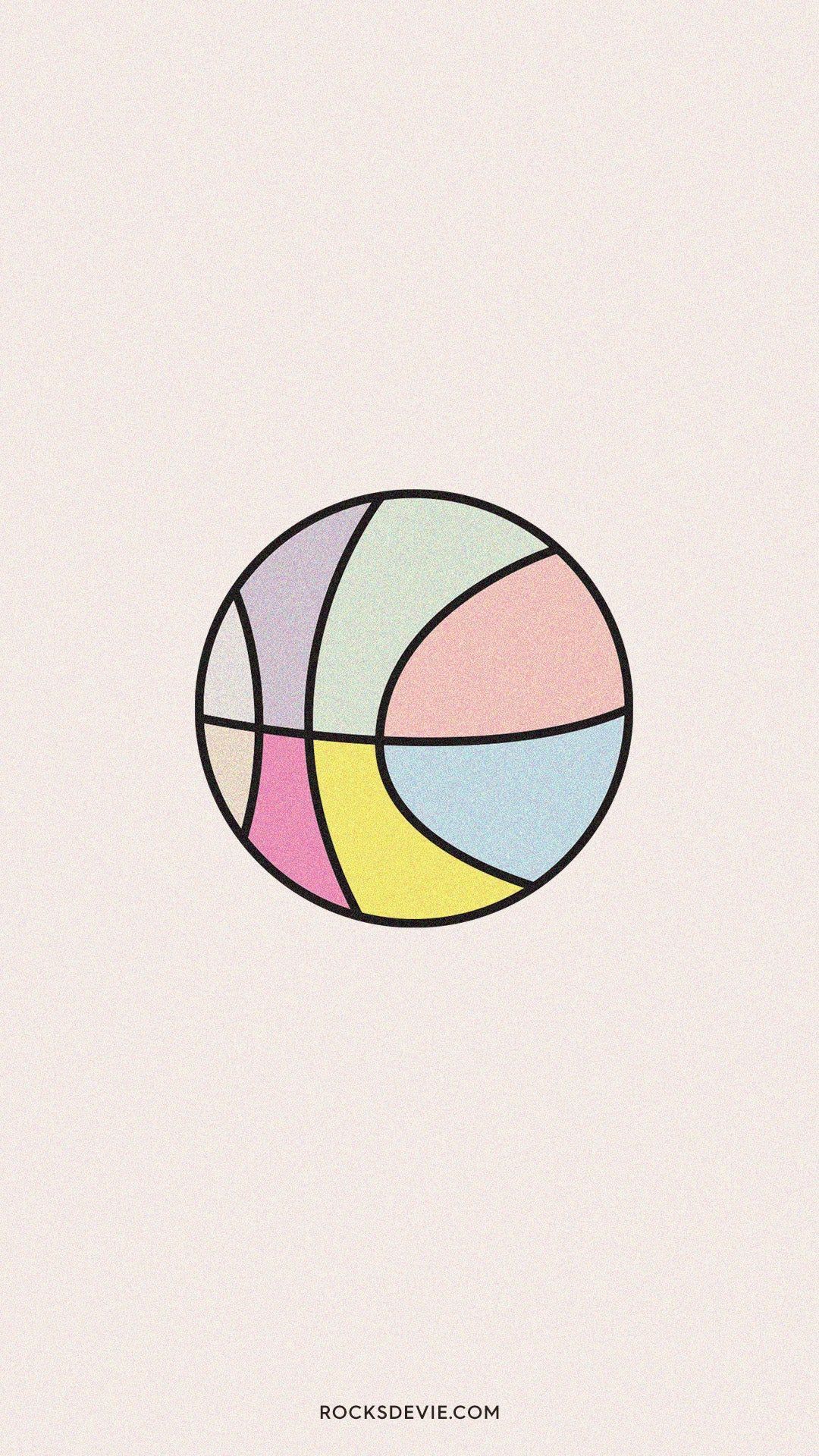 A colorful ball with lines on it - Basketball