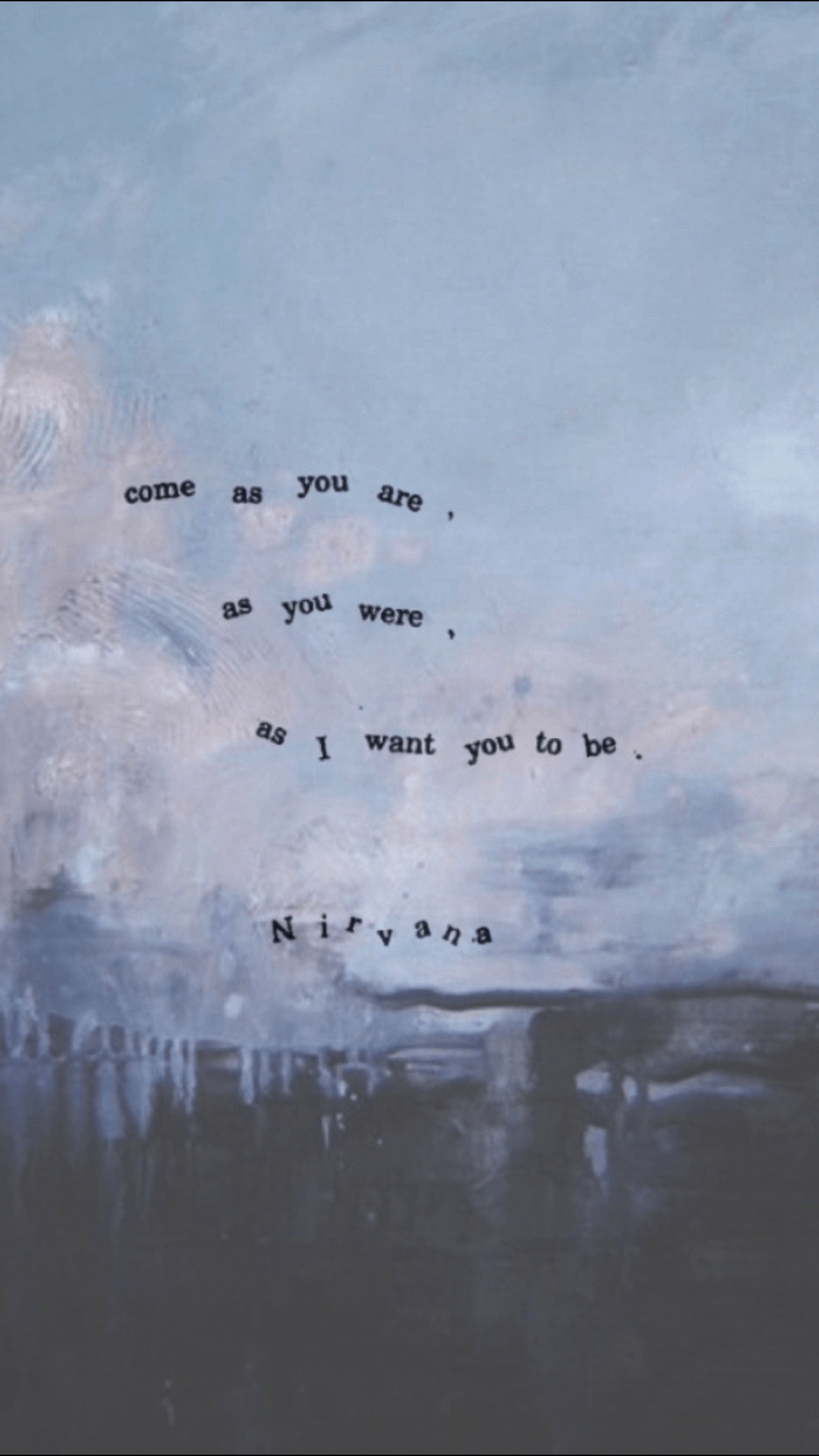 A painting with words on it - Nirvana