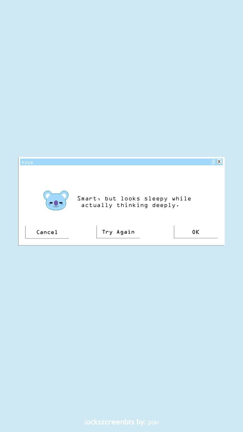 Koya BT21 Wallpaper Credits To Twitter Lockszscreenbts © #BT21. Aesthetic Wallpaper, Aesthetic Pastel Wallpaper, Bts Wallpaper