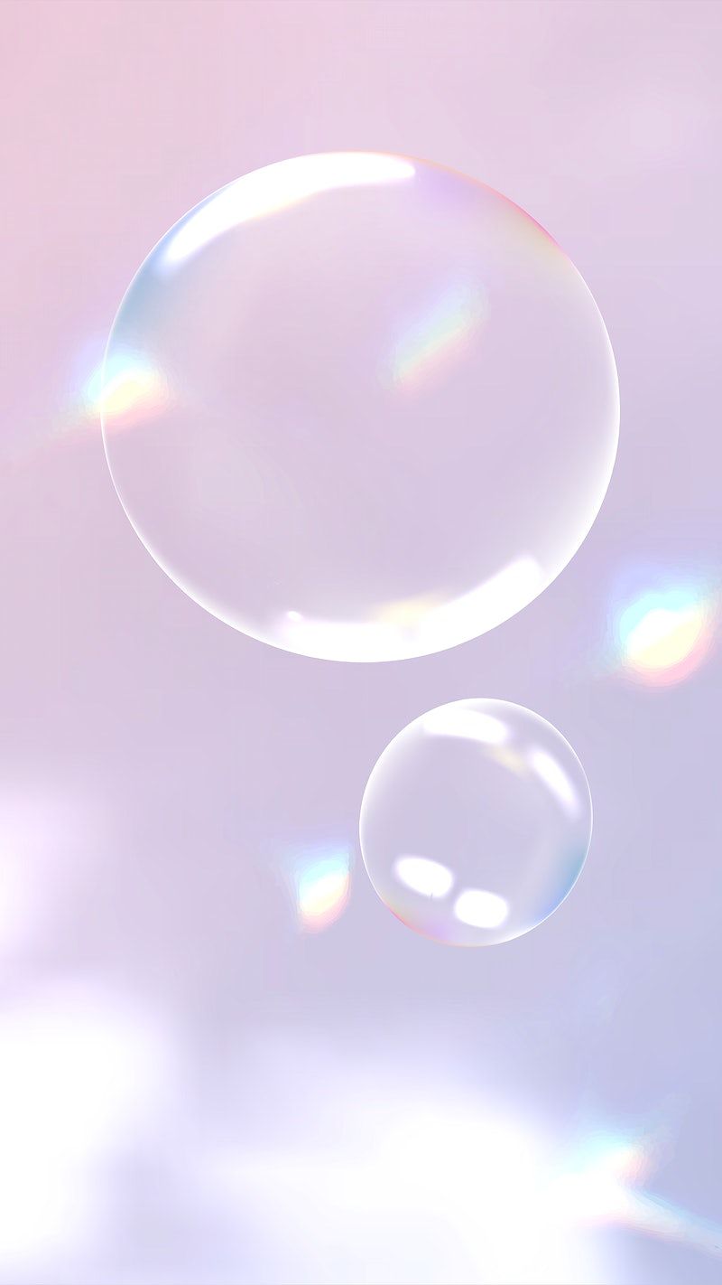 Clear bubbles on aesthetic pink