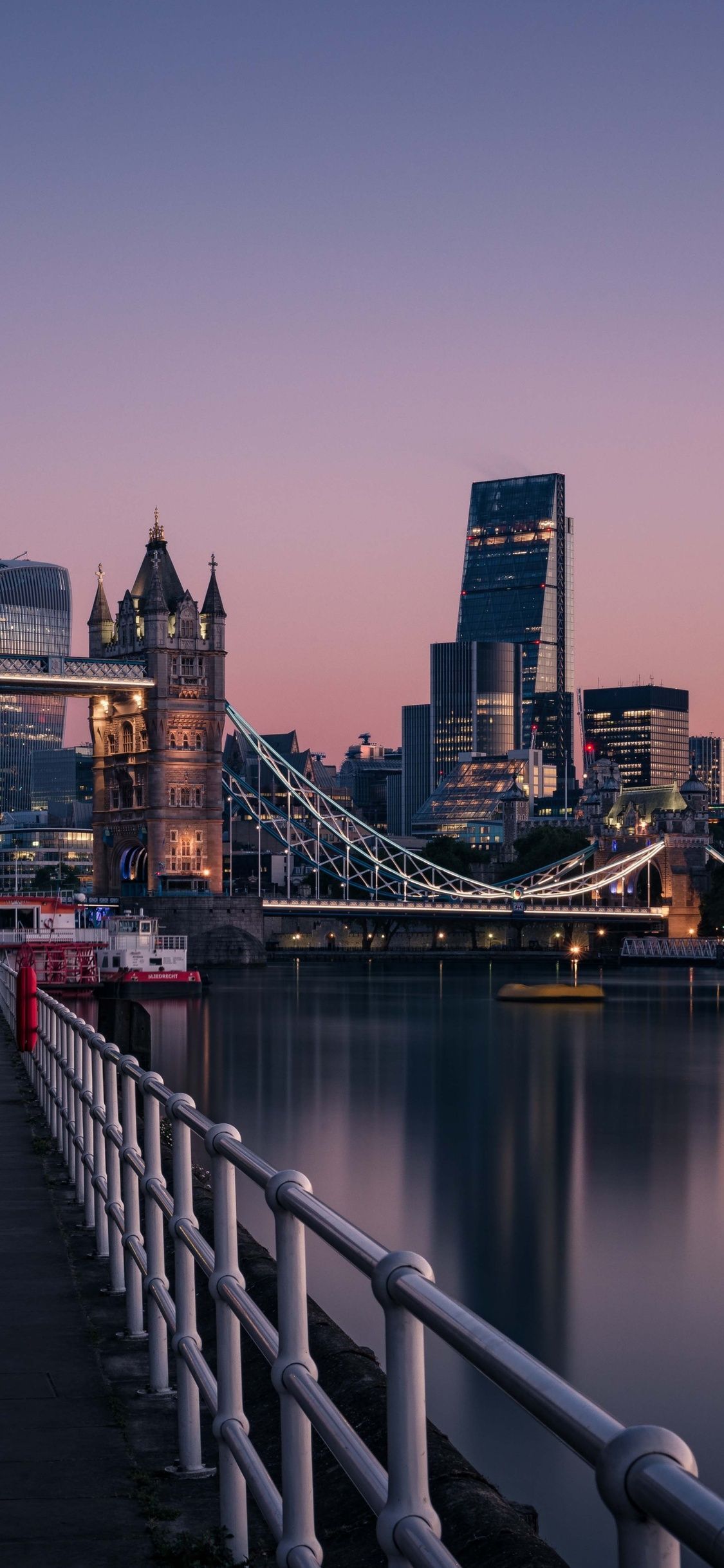 A bridge and buildings in the distance - London