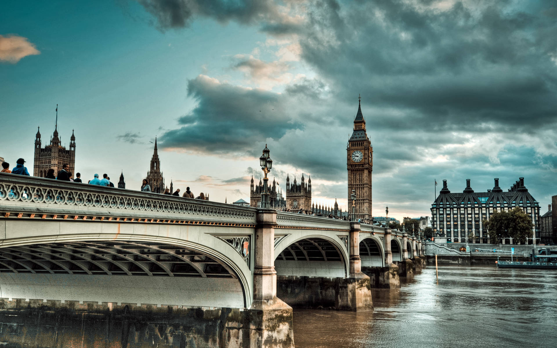 The famous Big Ben clock tower towering over the city of London. - London