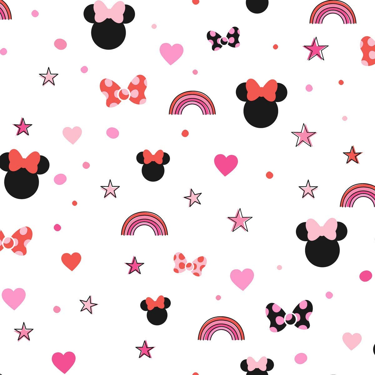 A pattern of minnie mouse and hearts - Minnie Mouse