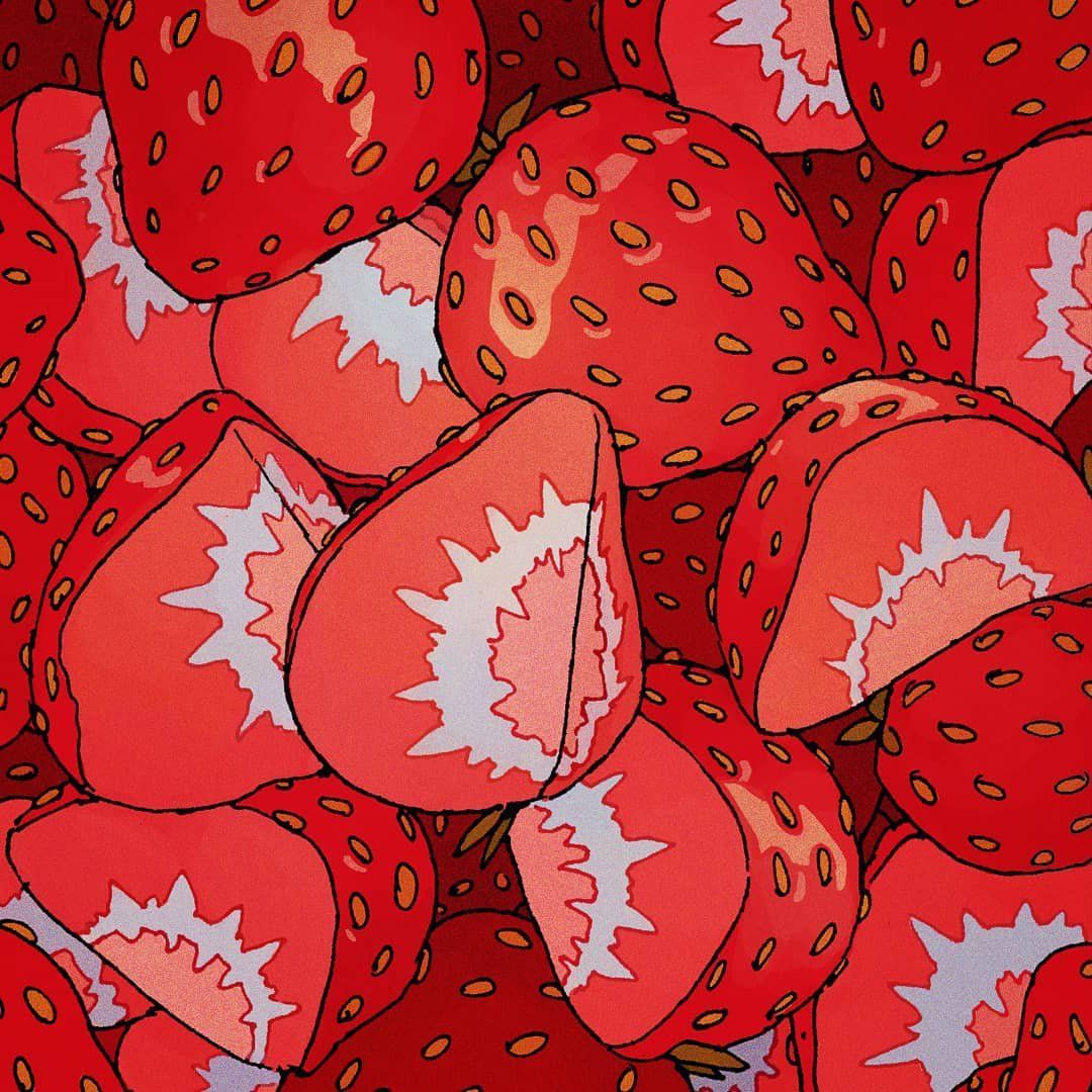 Aesthetic Strawberries Wallpaper