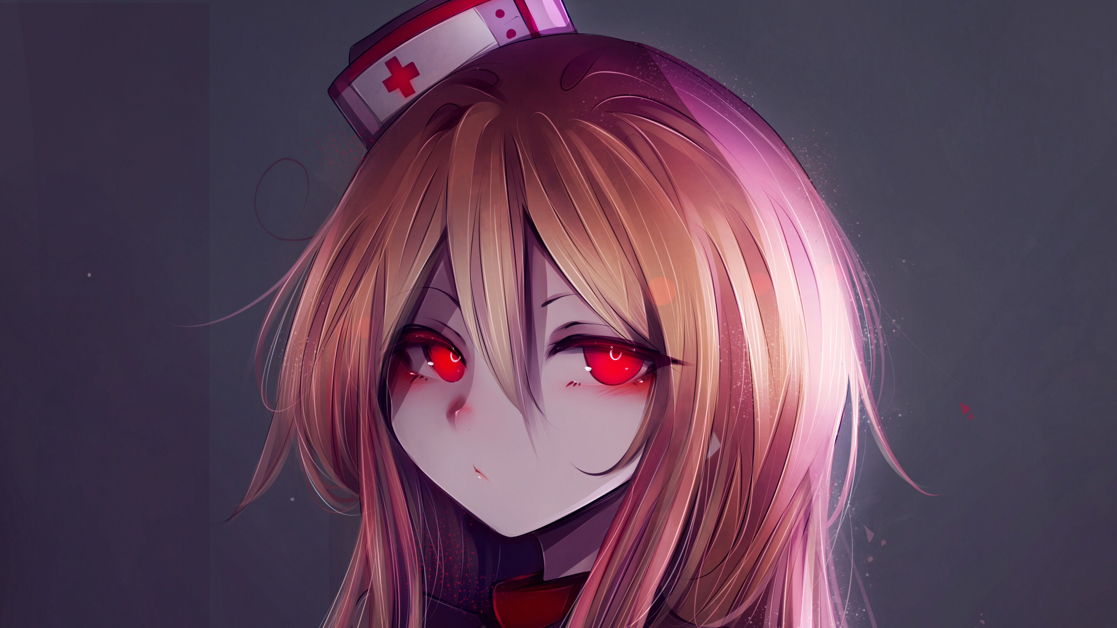 Anime nurse with red eyes - Nurse