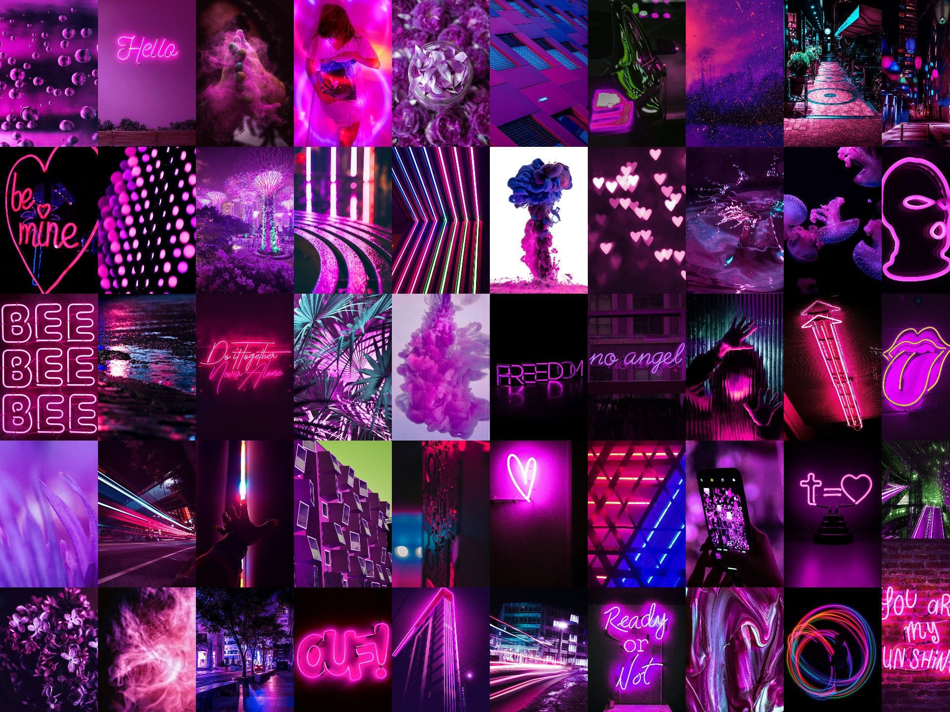 Aesthetic Wallpapers for your phone and desktop - Neon pink
