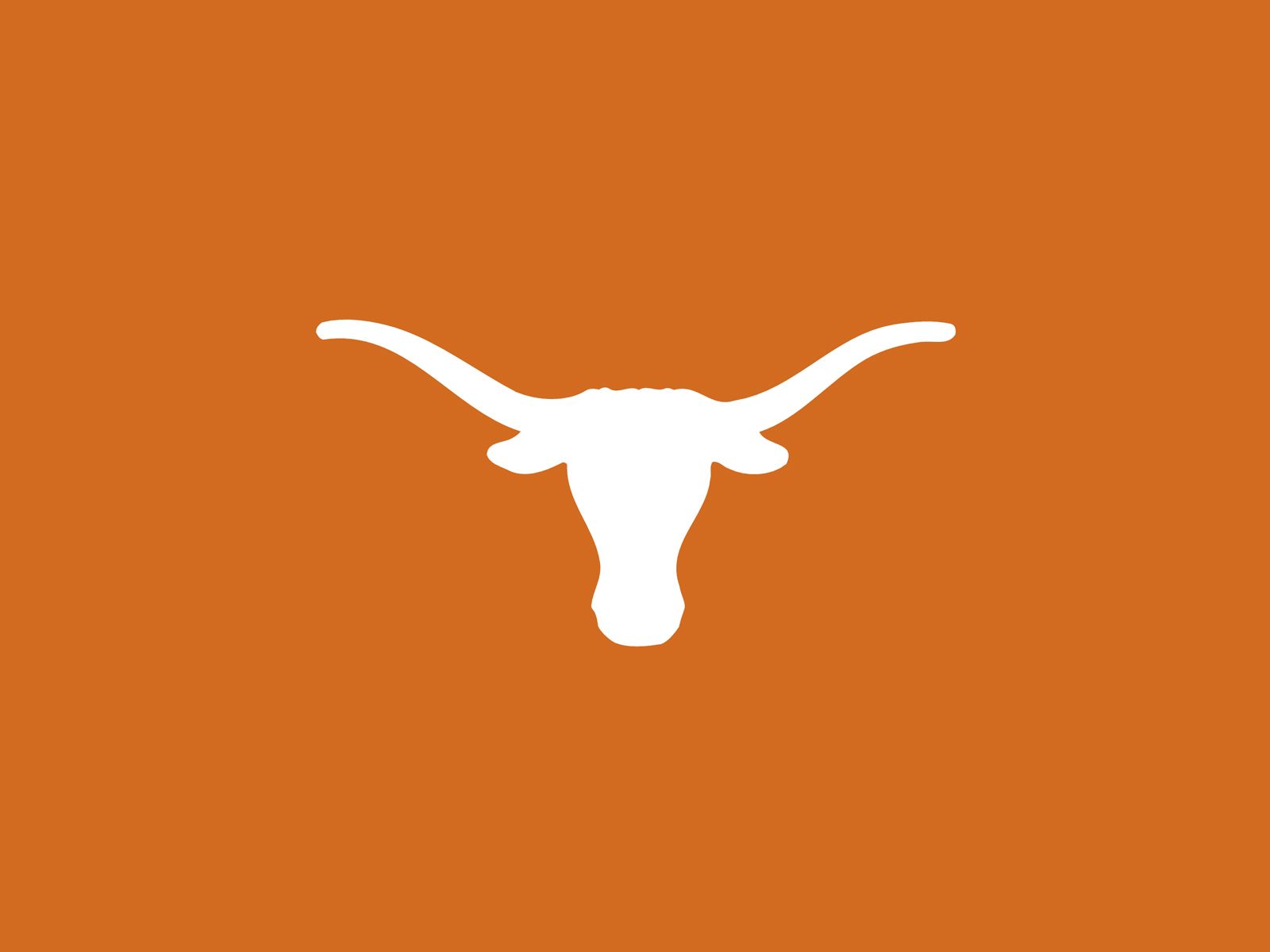 The Texas Longhorns logo on an orange background - Texas