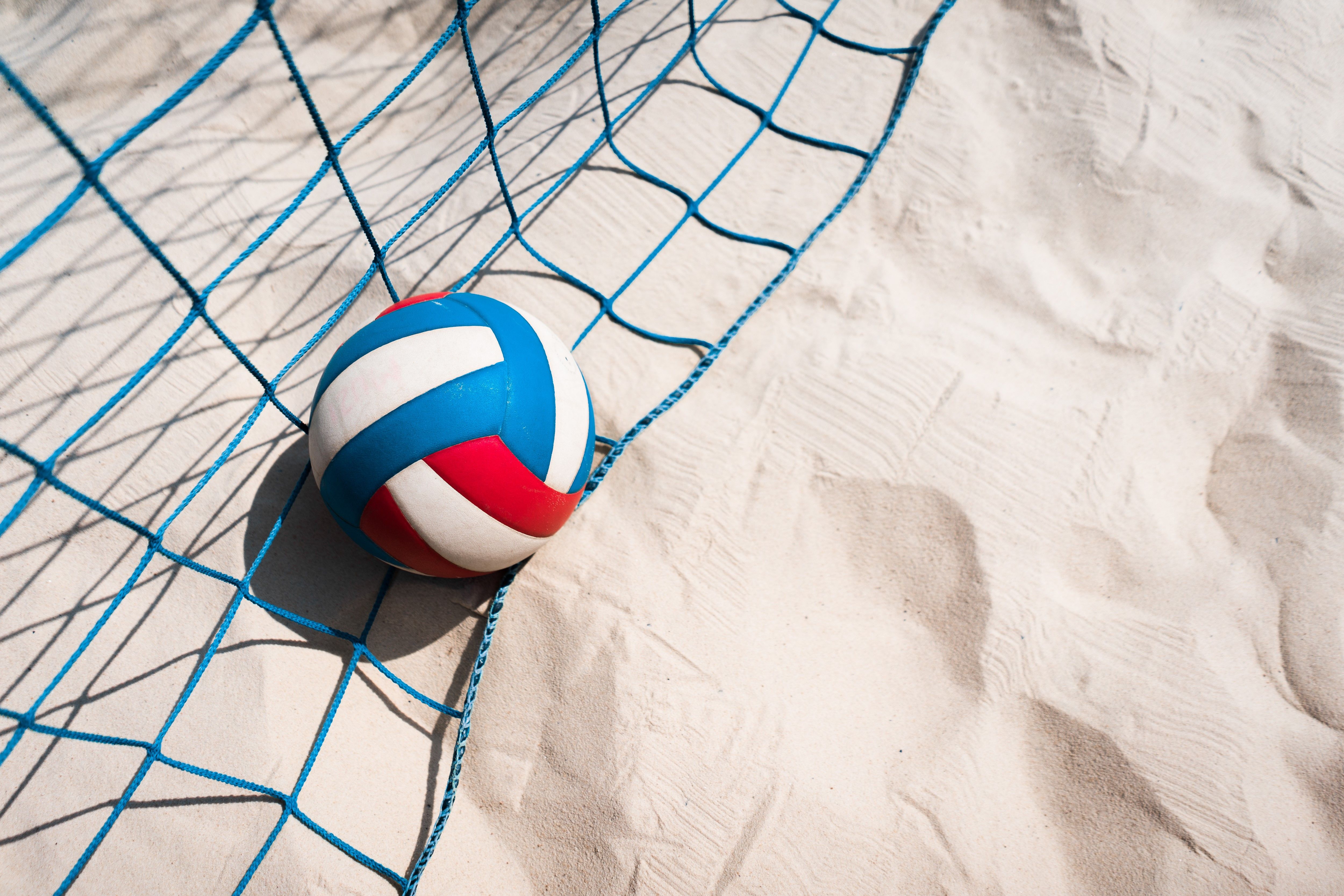 4K, 5K, volleyball, Ball, Sand, Net Gallery HD Wallpaper