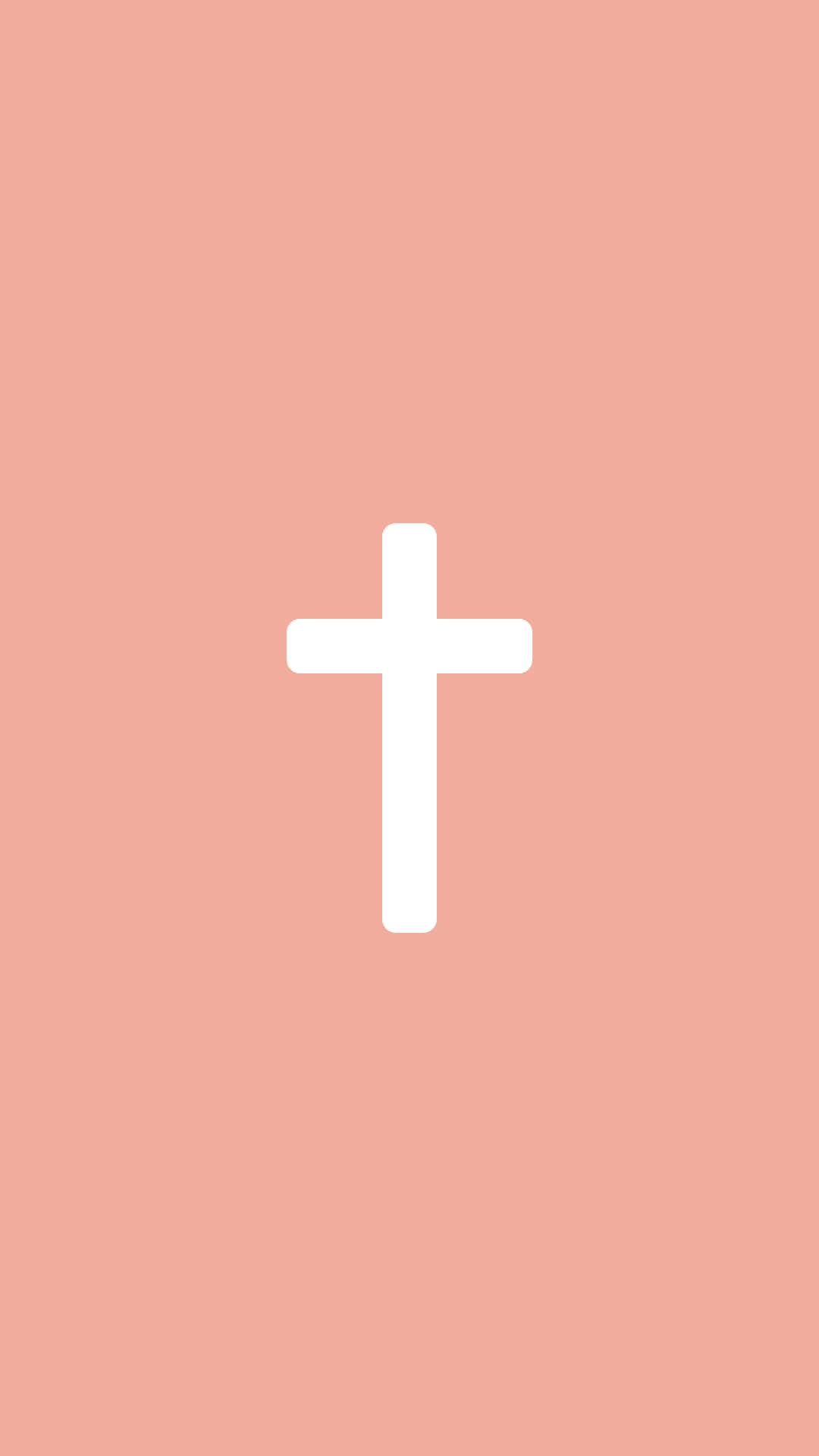 White cross on a pink background - Cross