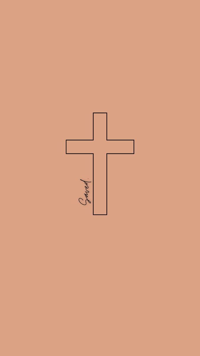 A cross on an orange background - Cross