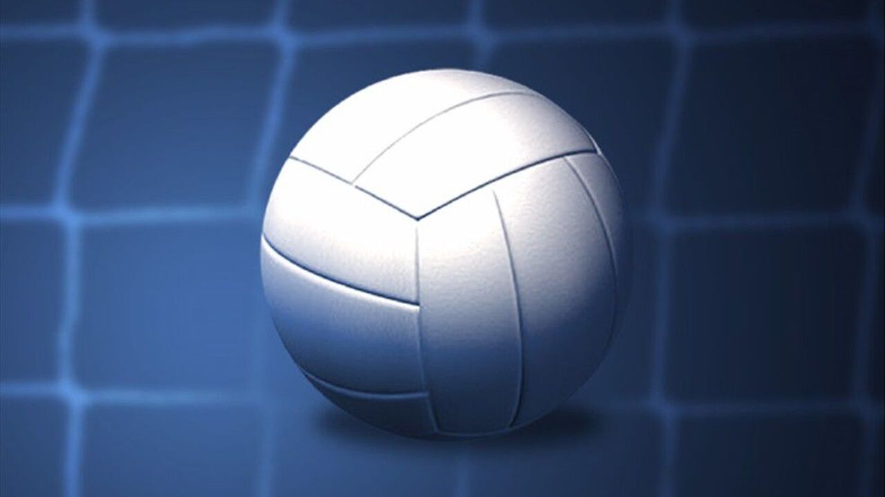 A volleyball on the blue background - Volleyball