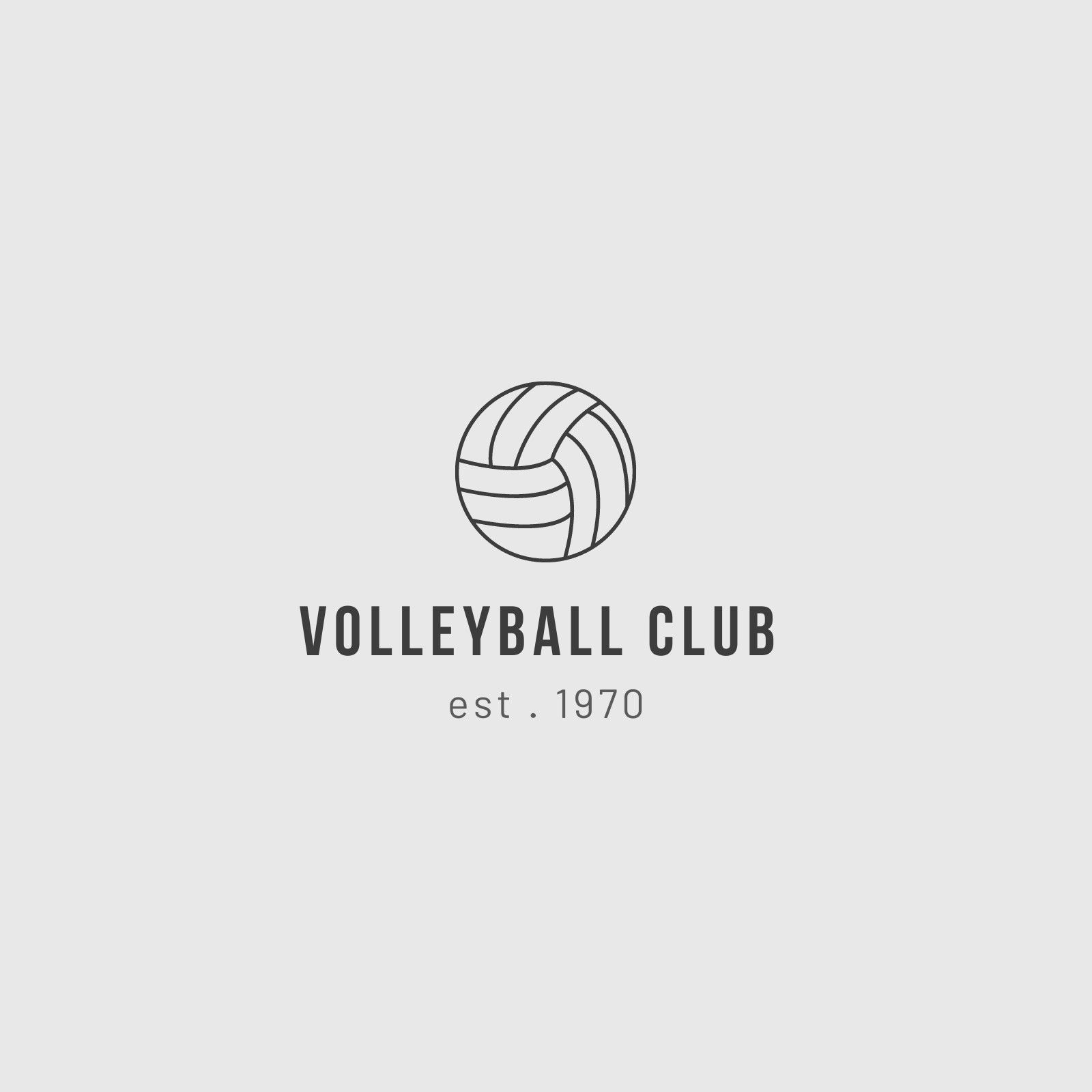 Volleyball logo design for a sports club - Volleyball