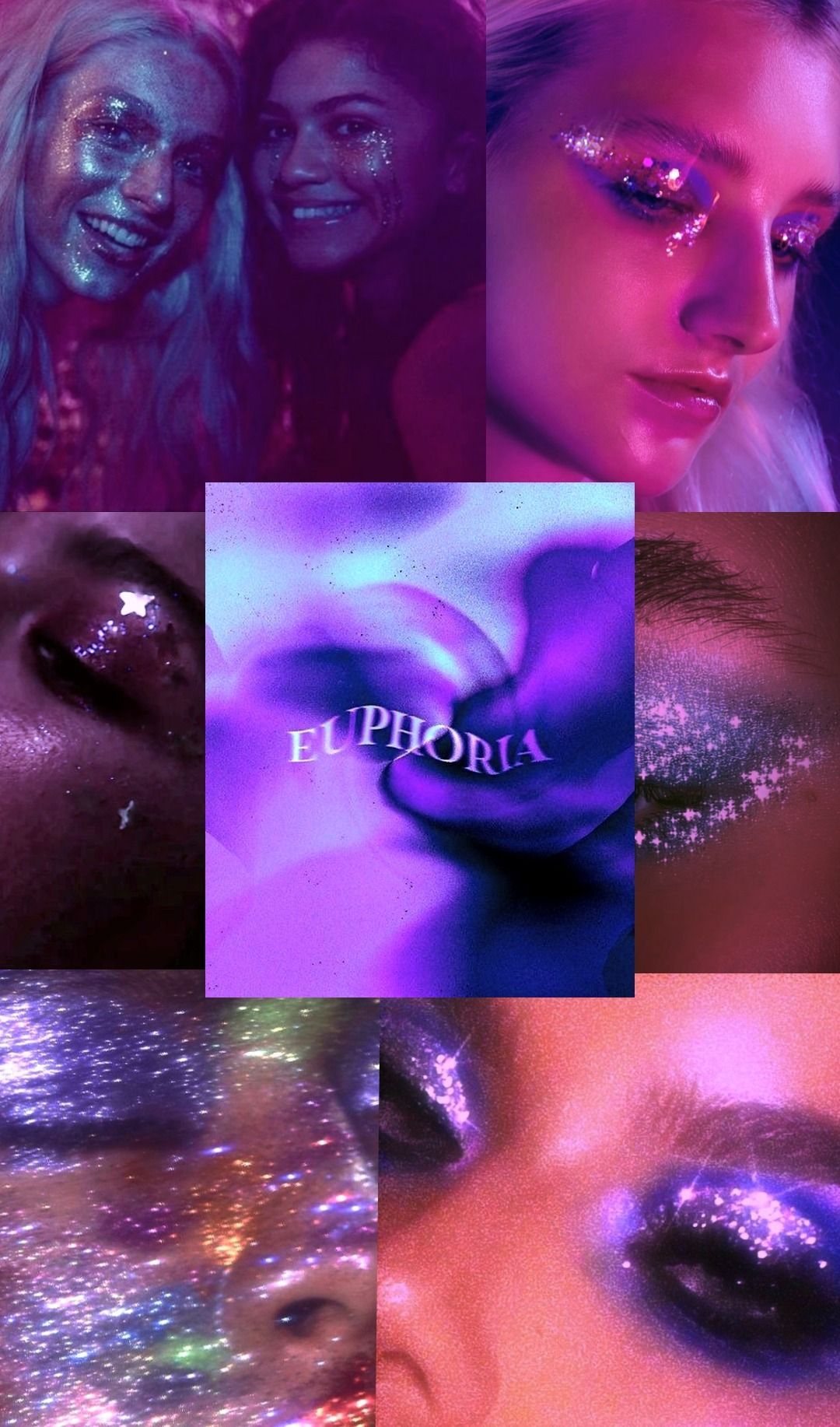 Aesthetic wallpaper for phone, computer, or desktop. This wallpaper is purple, blue, and pink. - Euphoria