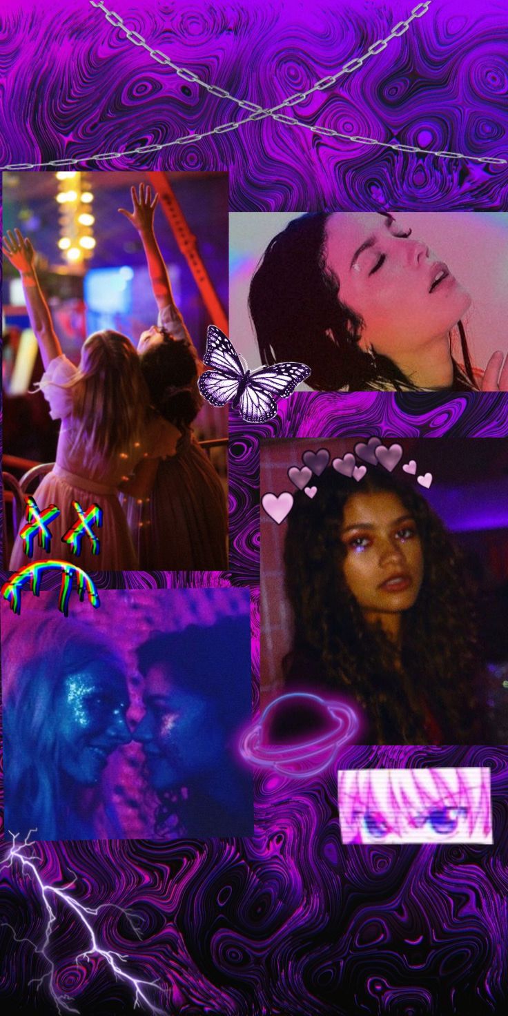 A collage of pictures with different people in them - Euphoria