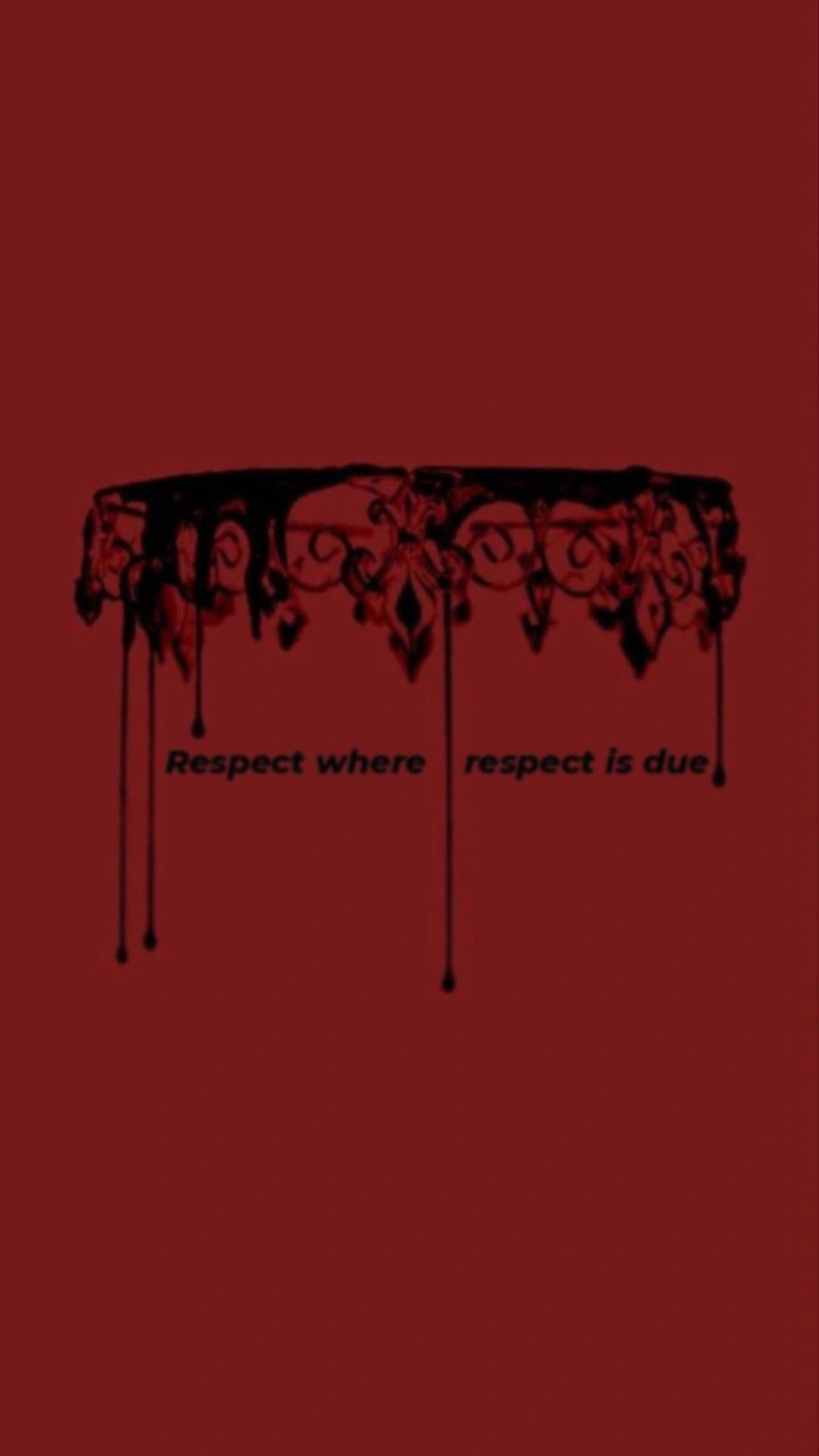 Download Red Baddie Respect Quote Wallpaper