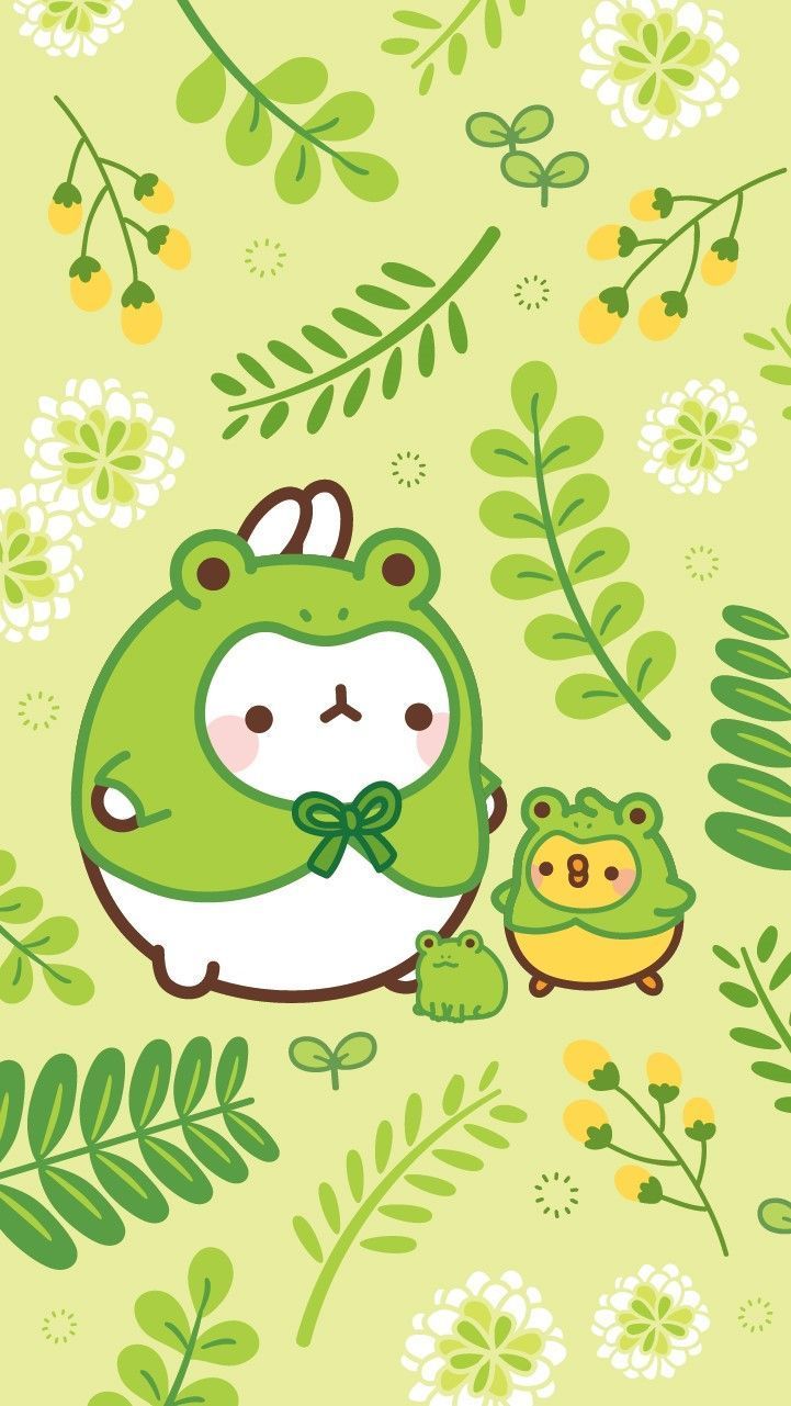 Cute Frog Drawing Wallpaper