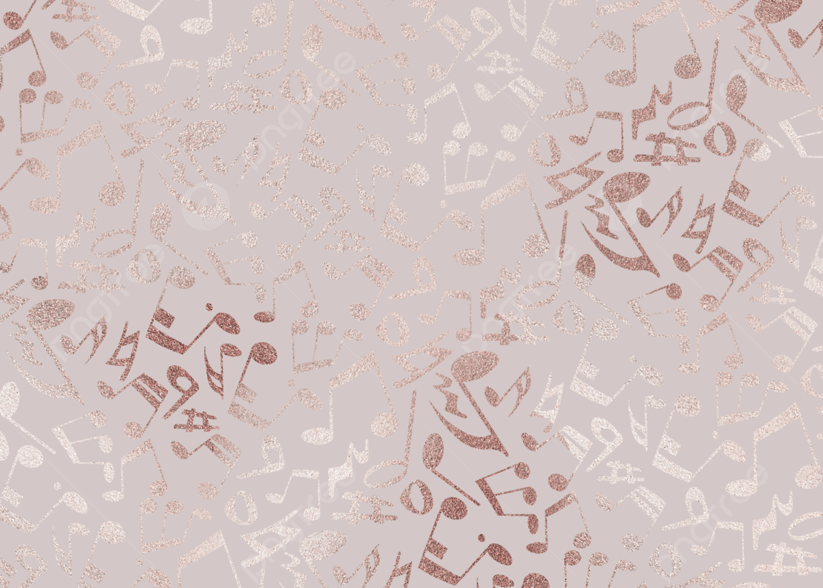 Rose Gold Shiny Aesthetic Artistic Background Musical Notes, Rose Gold, Flashing, Aesthetic Art Background Image And Wallpaper for Free Download