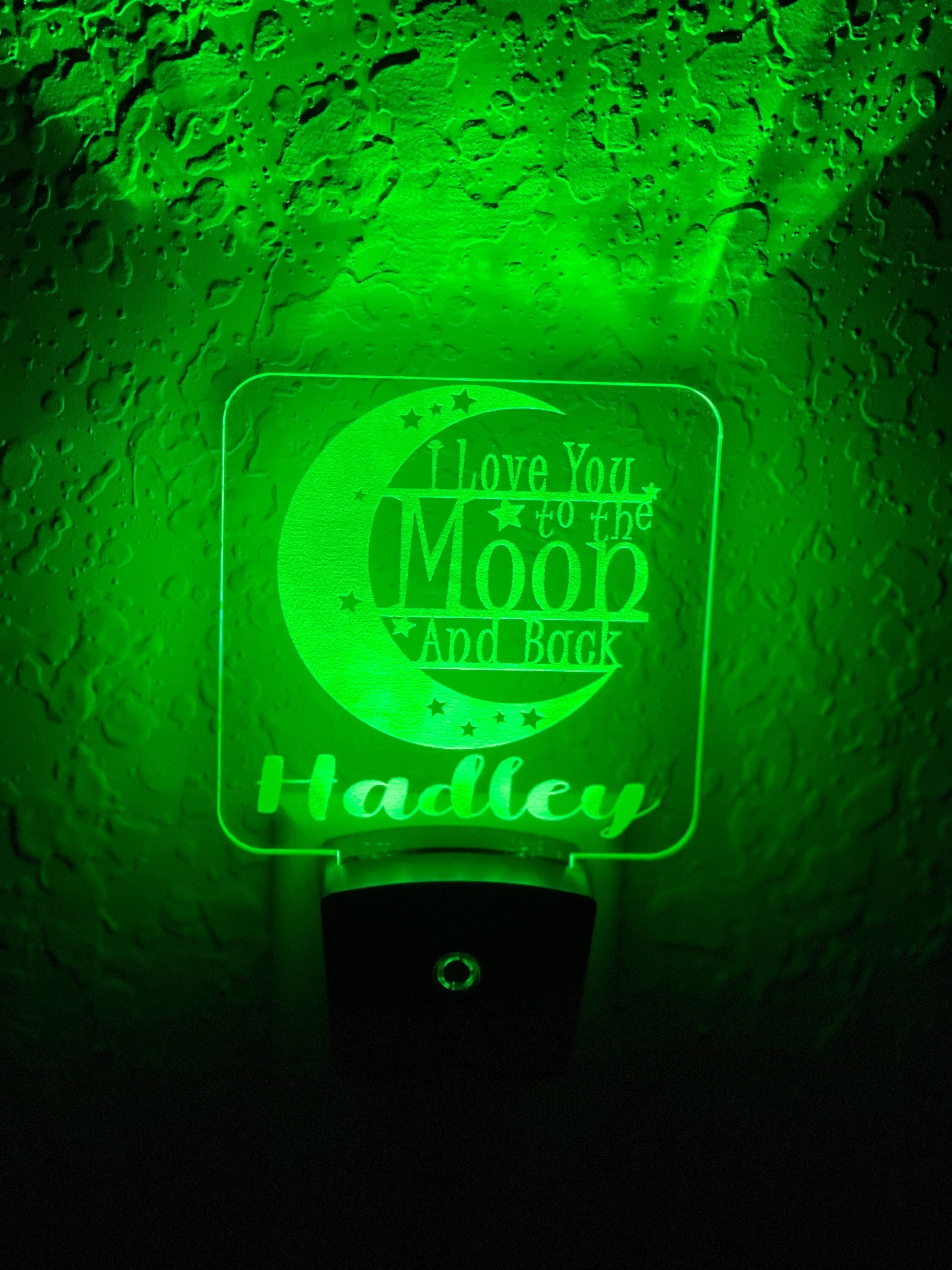 Personalized LED I Love You to the Moon & Back Night Light Color C