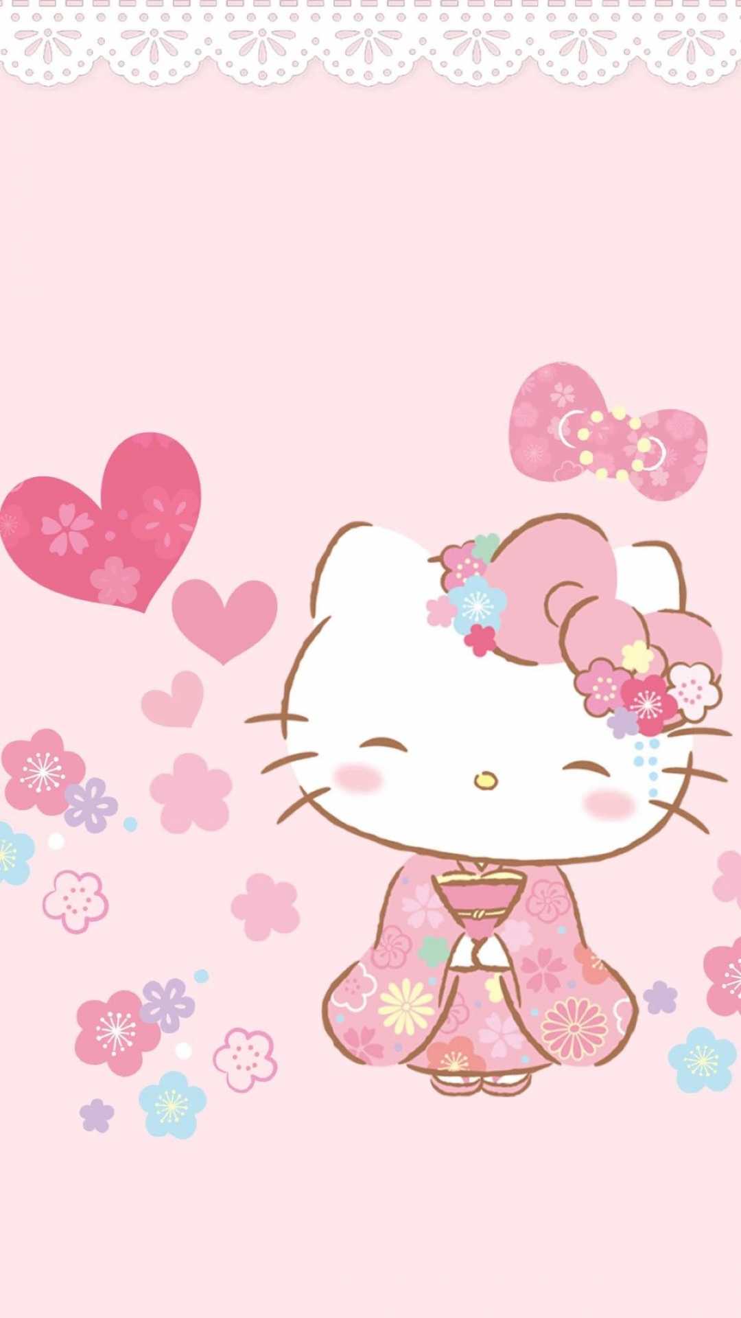 Hello Kitty iPhone Wallpaper with high-resolution 1080x1920 pixel. You can use this wallpaper for your iPhone 5, 6, 7, 8, X, XS, XR backgrounds, Mobile Screensaver, or iPad Lock Screen - Sanrio, Hello Kitty