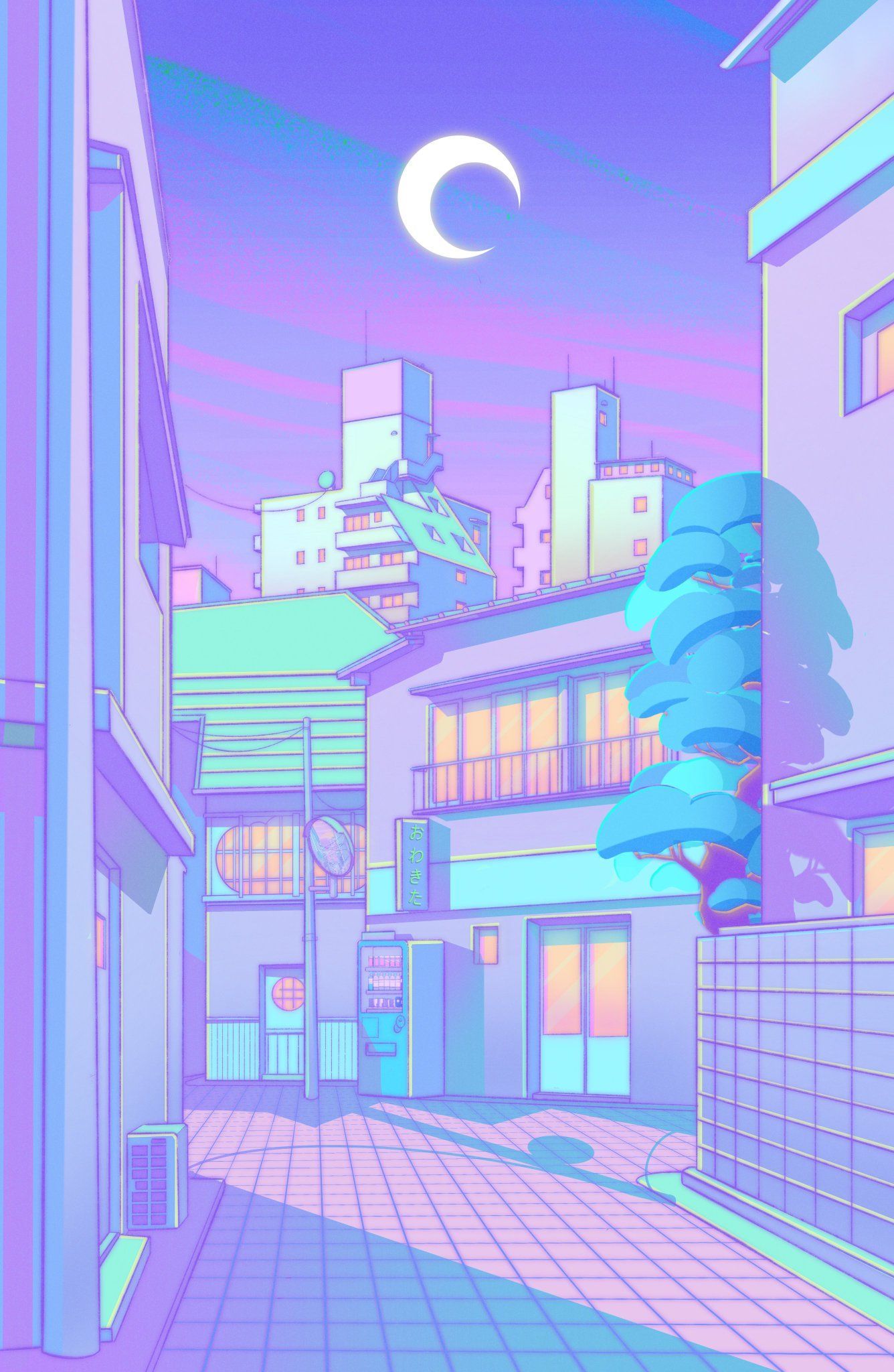 Aesthetic Purple Anime Wallpaper