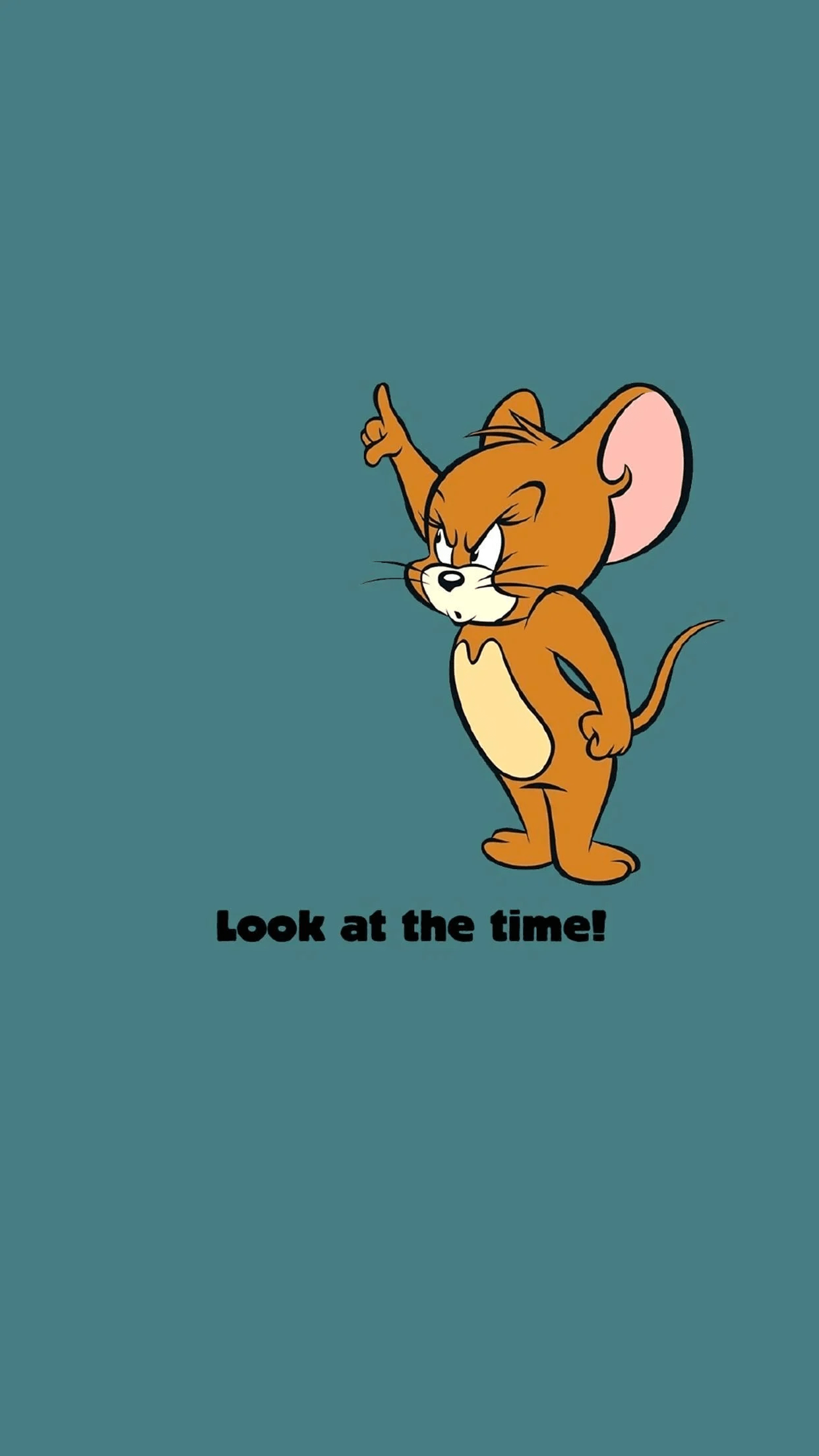 Jerry Mouse cartoon wallpaper for iPhone with quote 