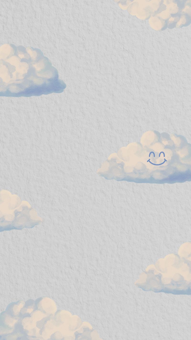 Clouds on a blue sky background - Simple