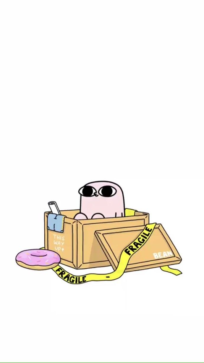 A cartoon character is sitting in front of an open box - Funny