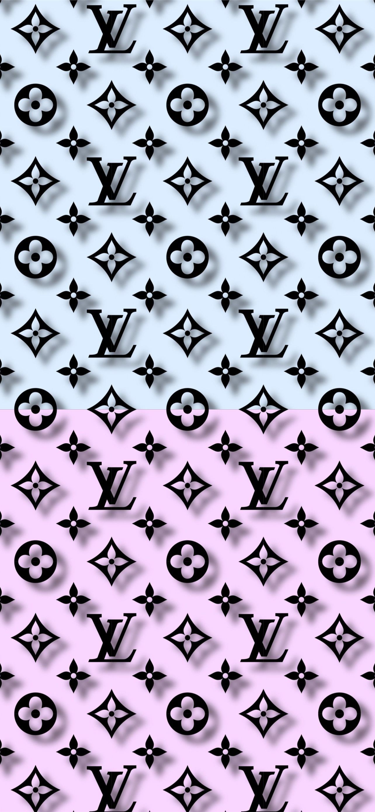 A pink and blue Louis Vuitton wallpaper for phone - Louis Vuitton, Gucci