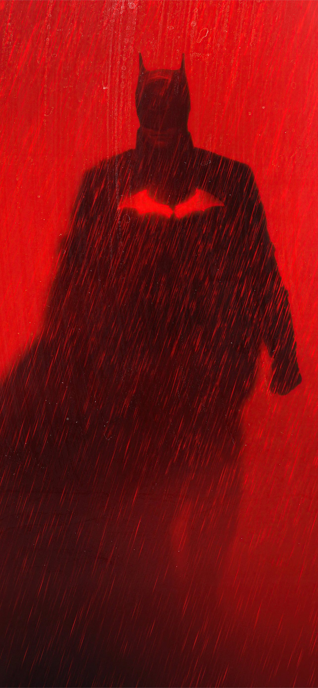 A batman poster with the silhouette of an image - Batman