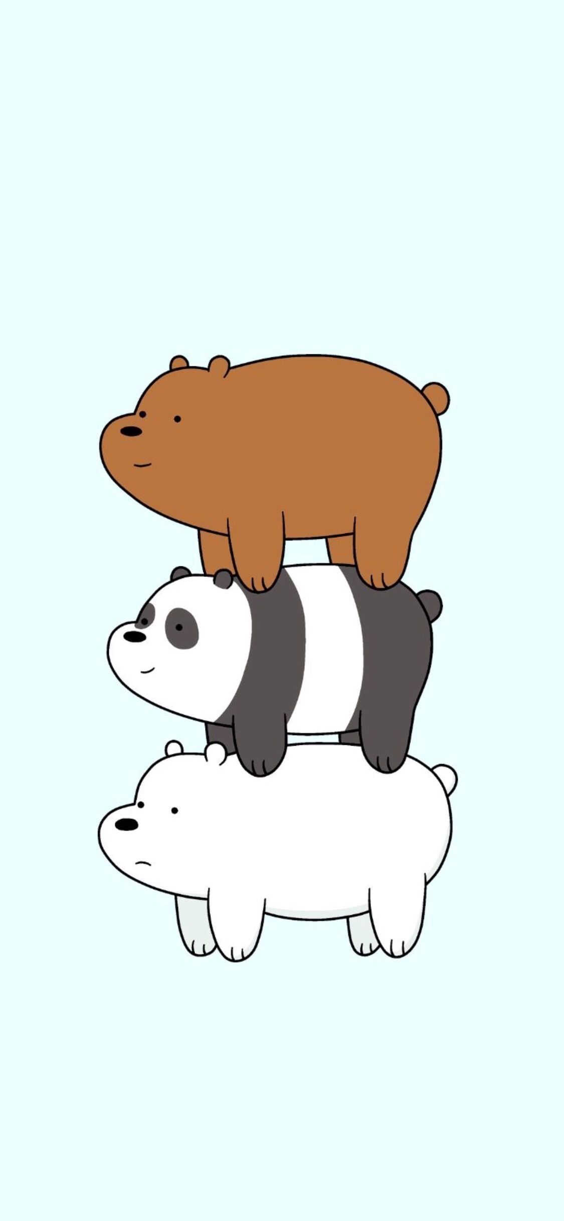 Three bears from the cartoon series We bare bears - We Bare Bears